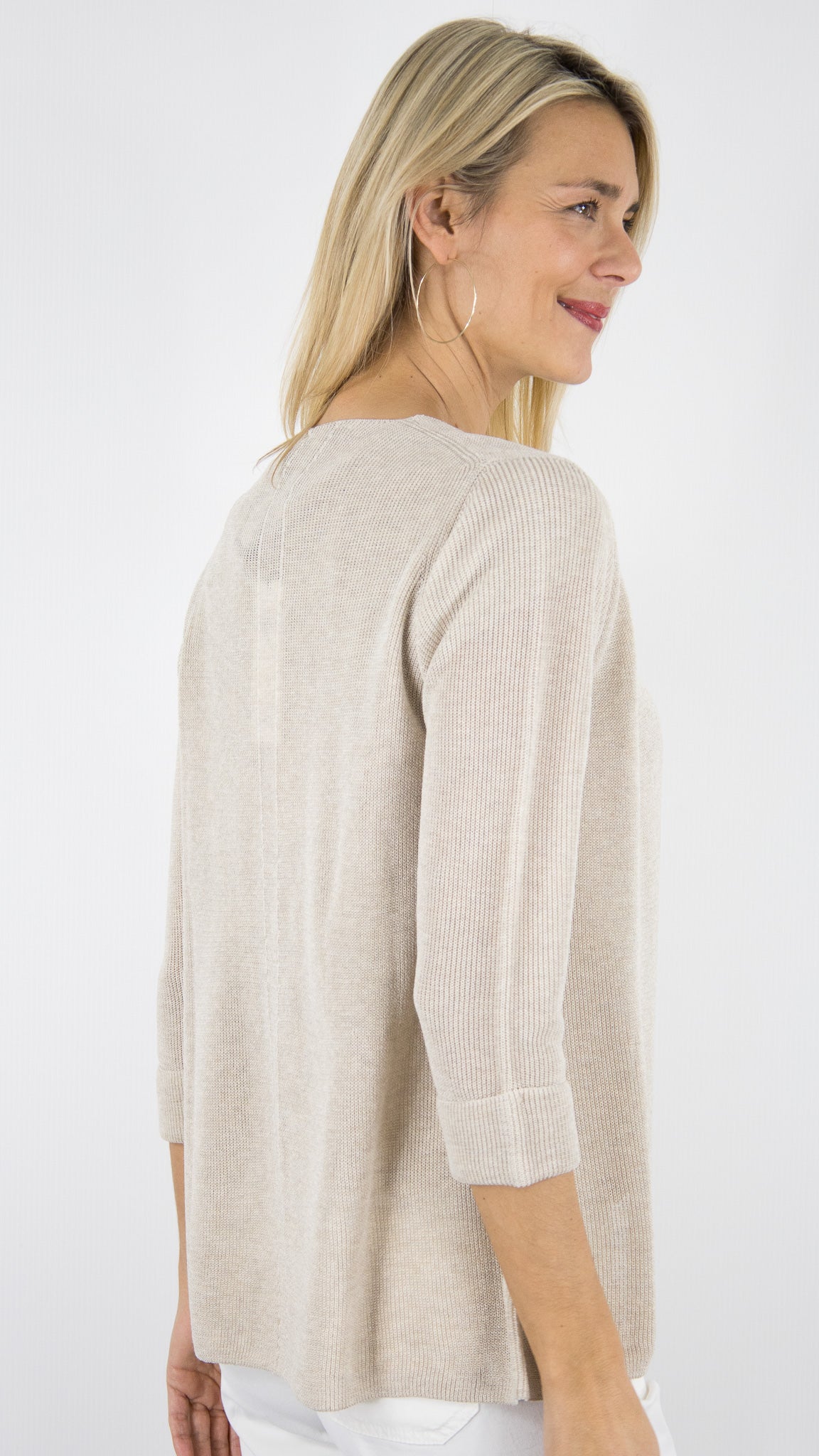 GILET FLUIDE LUREX BEIGE FEMME GERARD DAREL LORINA