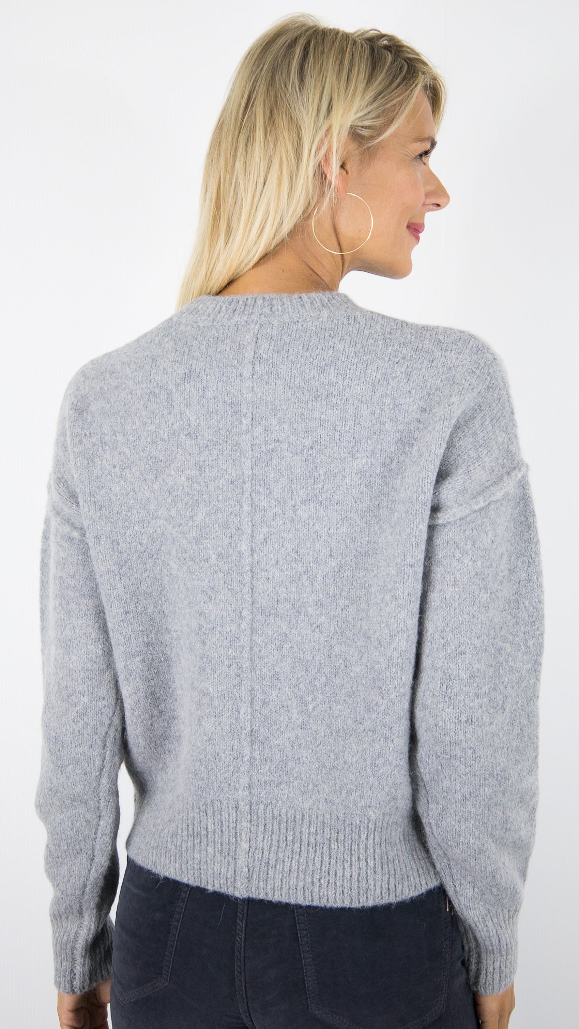 PULL COL ROND CHINE EN ALPAGA POUR FEMME HARTFORD MAEVA BEMI510#COLOR_03/GREY