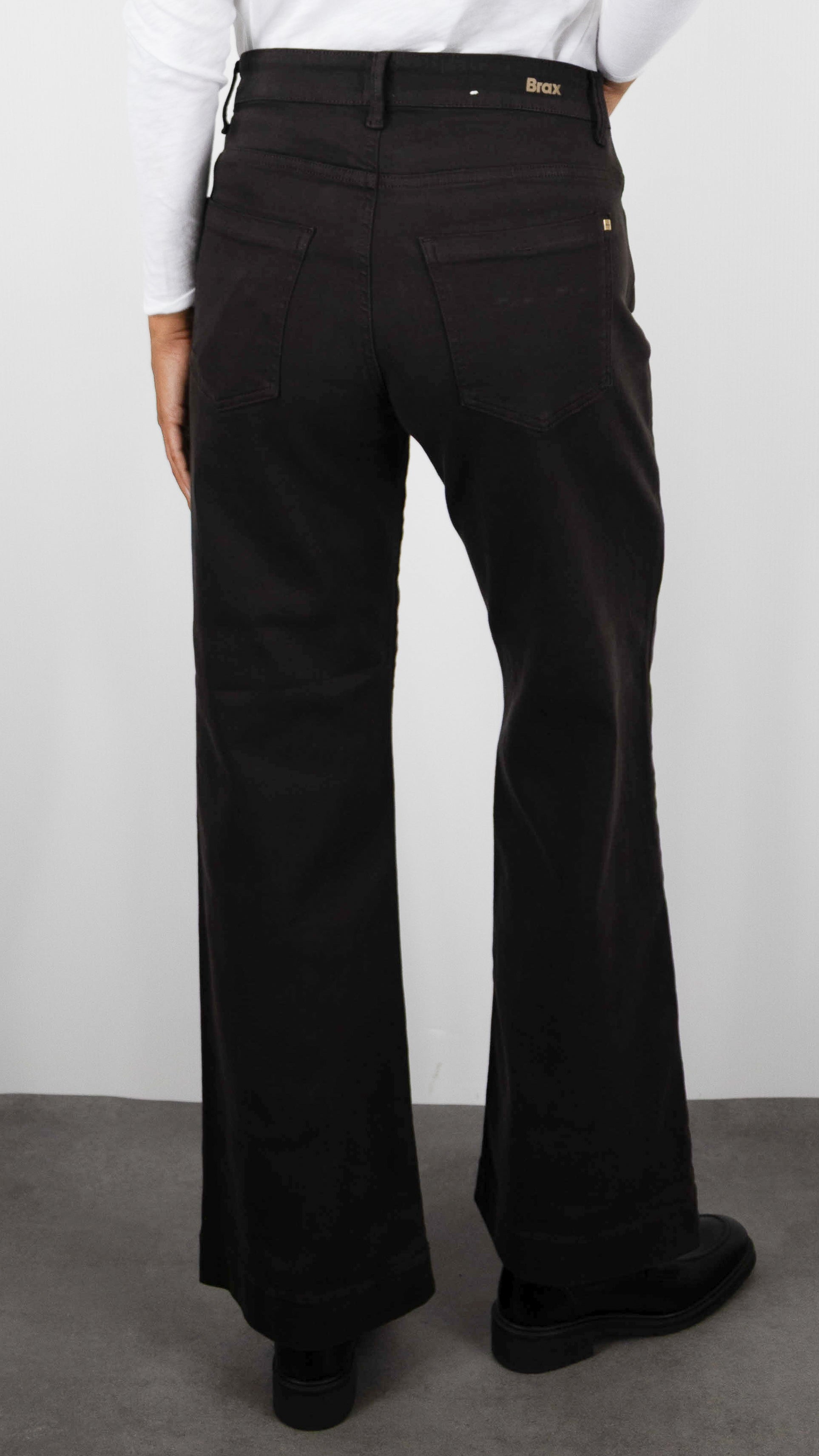 JEANS LARGE EN COTON POUR FEMME BRAX 09-7173 MAINE CHOCOLAT MARRON