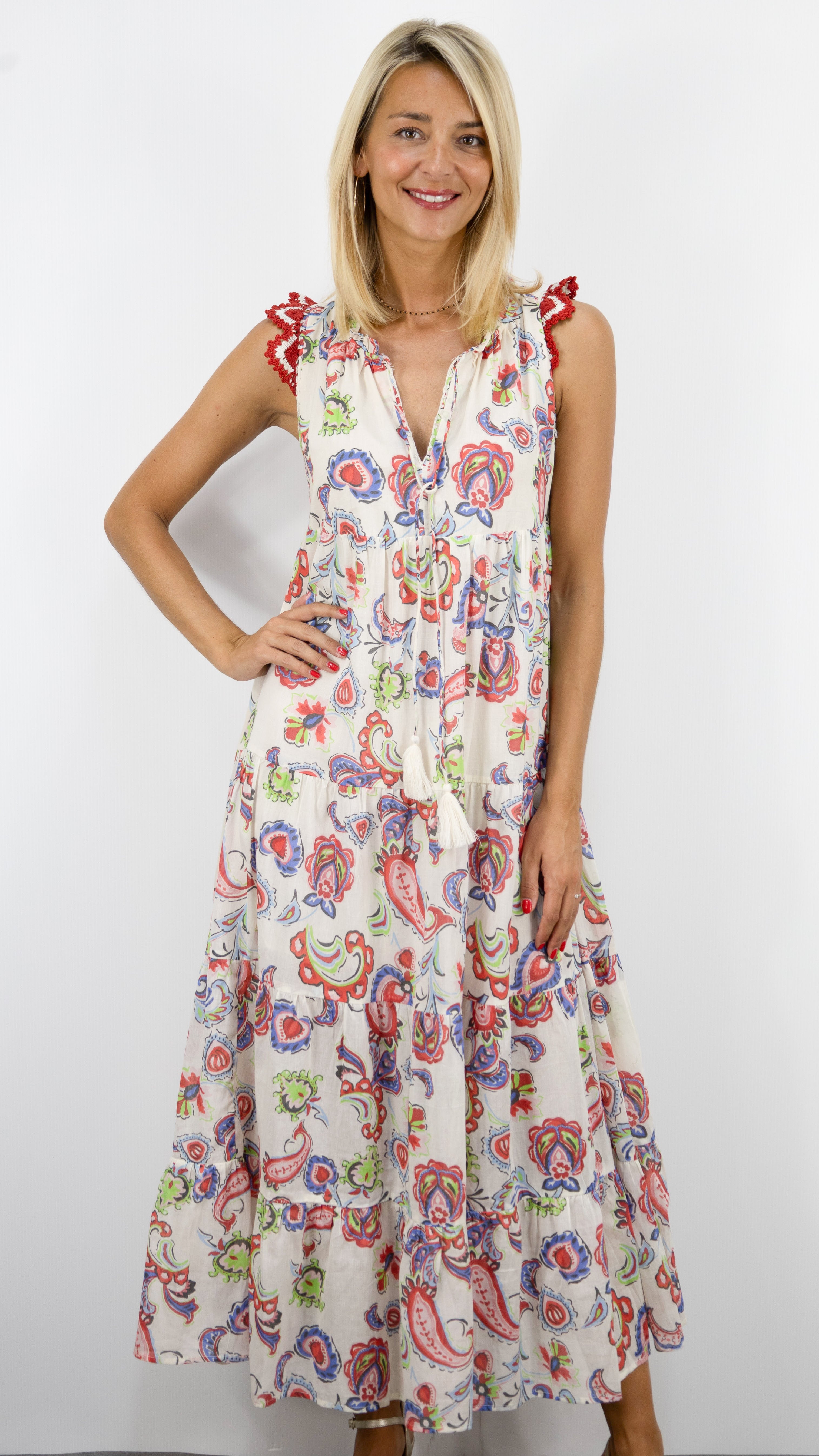 ROBE LONGUE IMPRIMEE EN COTON GOA MALAGA#COLOR_5005/ECRU