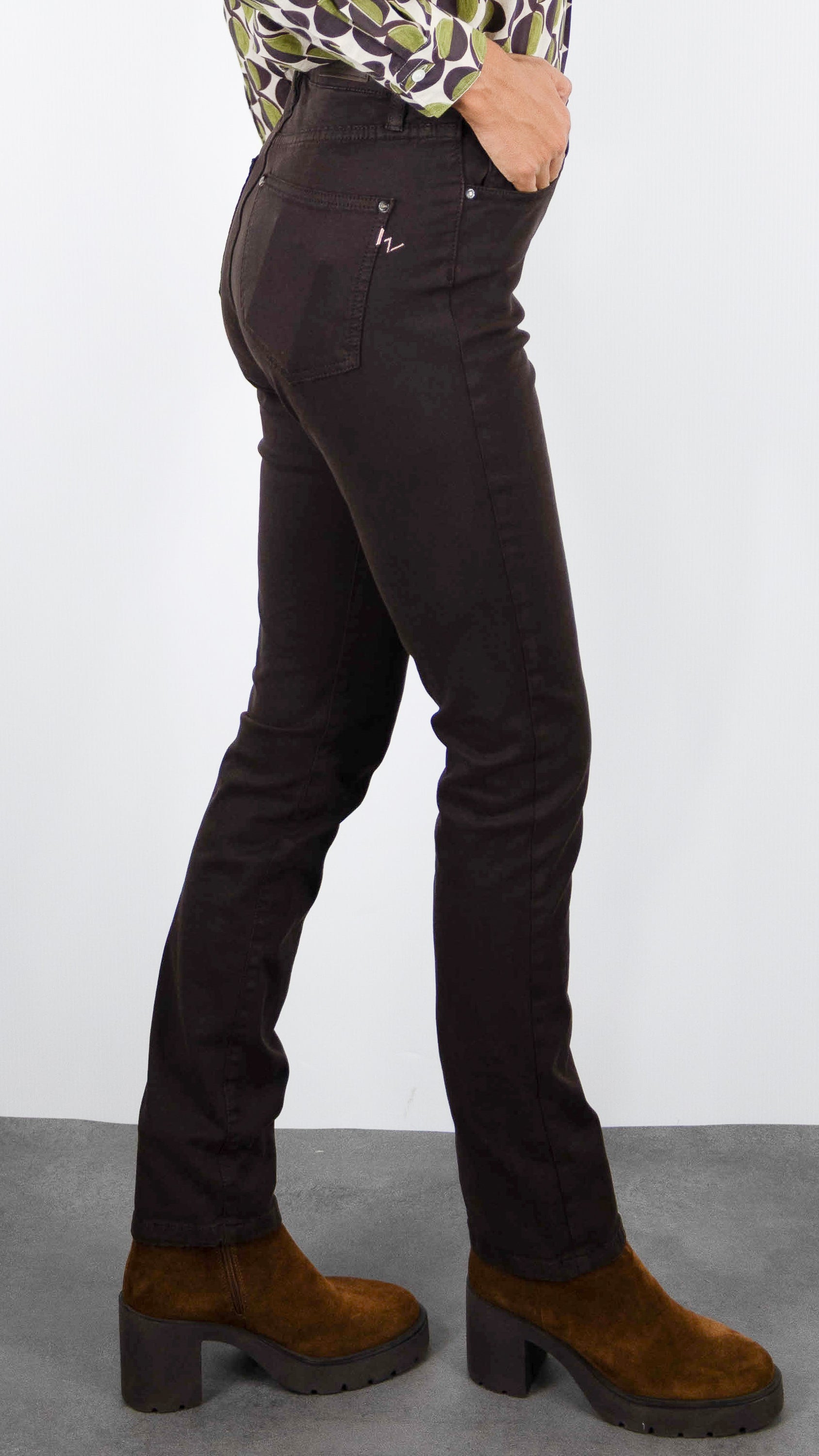 PANTALON LONG DROIT POUR FEMME ISLOW MALO TENDER DREAM#COLOR_ESPRESSO/CHOCO