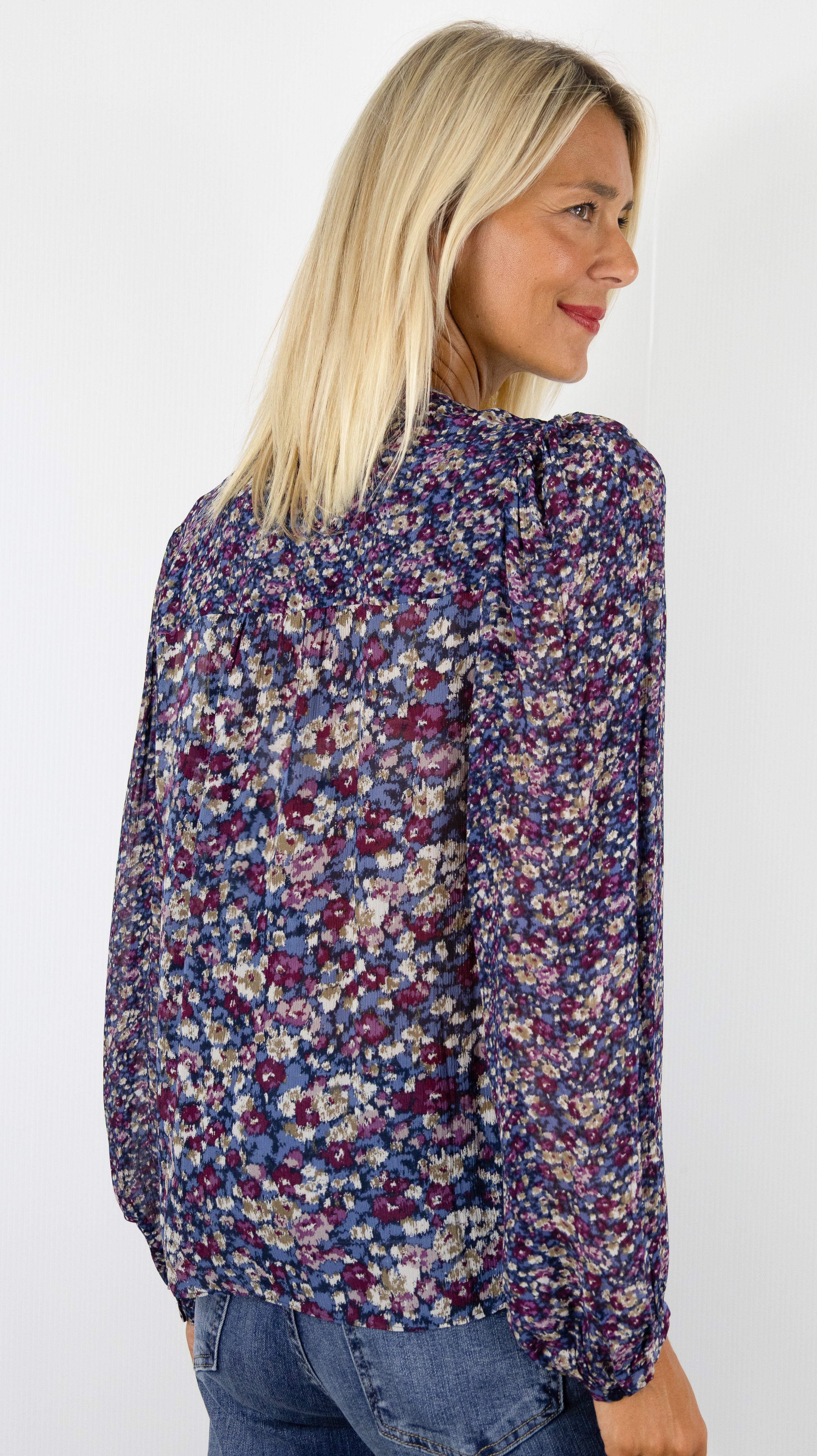 BLOUSE FLEURIE FLUIDE BA&SH KROSS#COLOR_BLEU