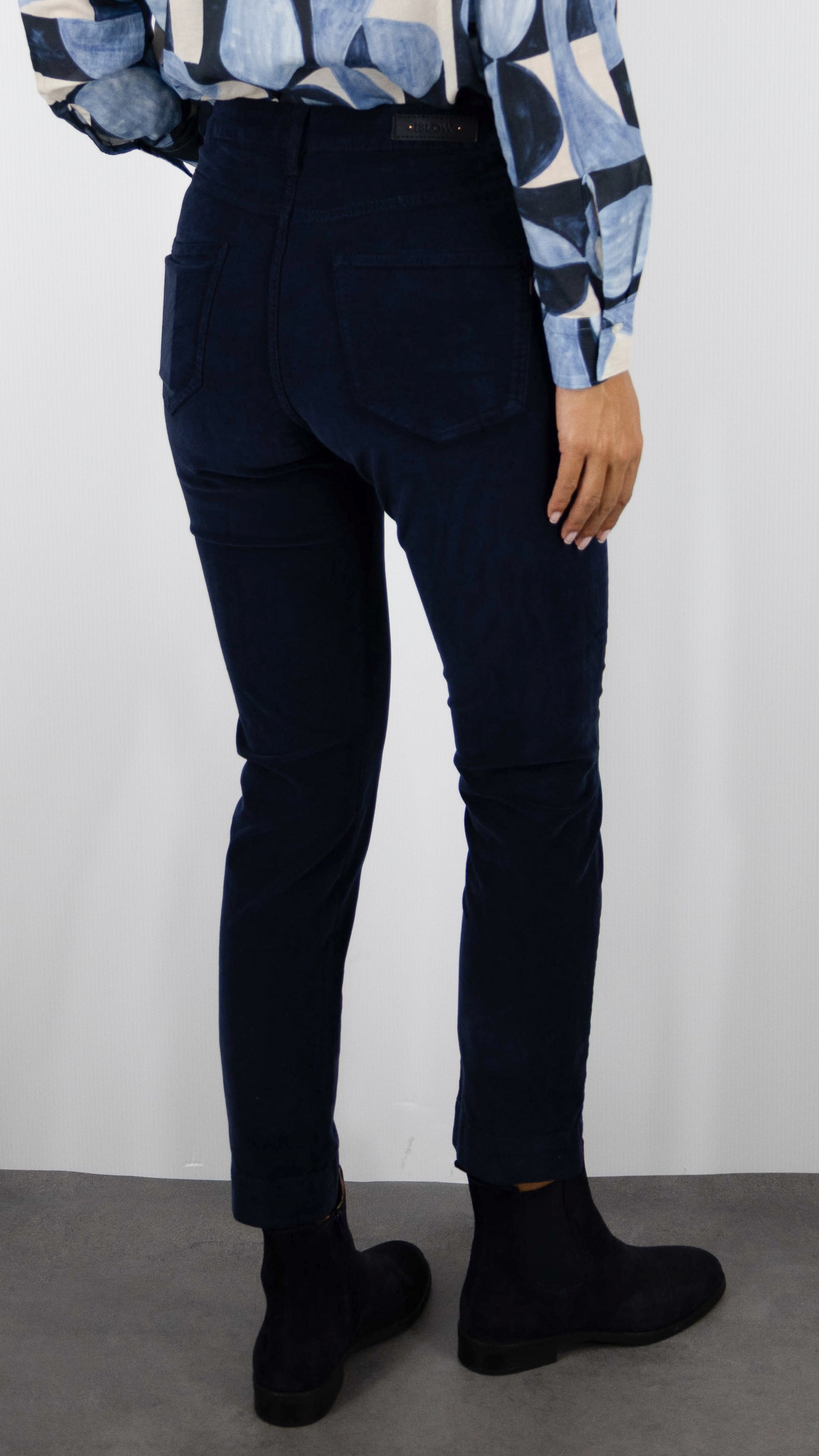 PANTALON 7/8 EN VELOURS PALATINE POUR FEMME ISLOW MARIN PALATINE CORD#COLOR_NAVY