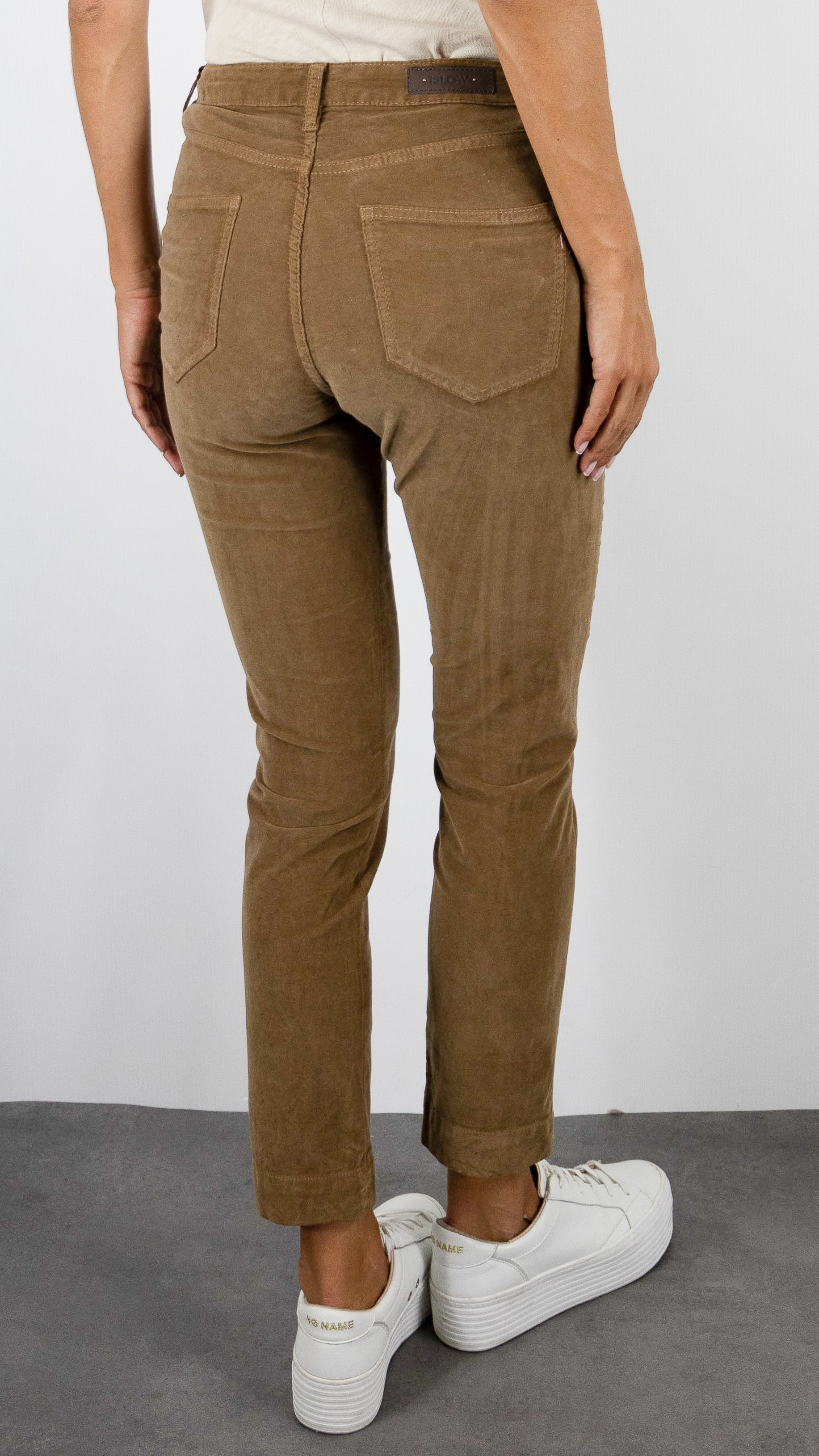 PANTALON 7/8 EN VELOURS PALATINE POUR FEMME ISLOW MARIN PALATINE CORD#COLOR_LAMA/CAMEL