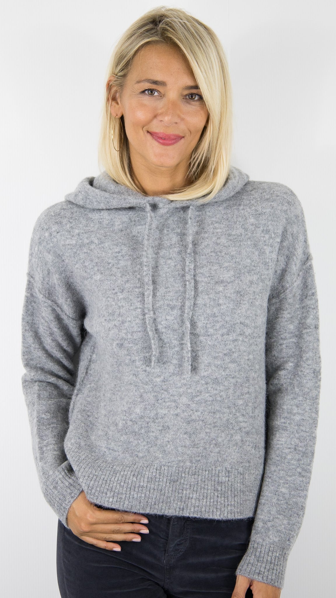 PULL A CAPUCHE MAILLE CHINEE GRISE HARTFORD MAY HOODY#COLOR_07/GREY