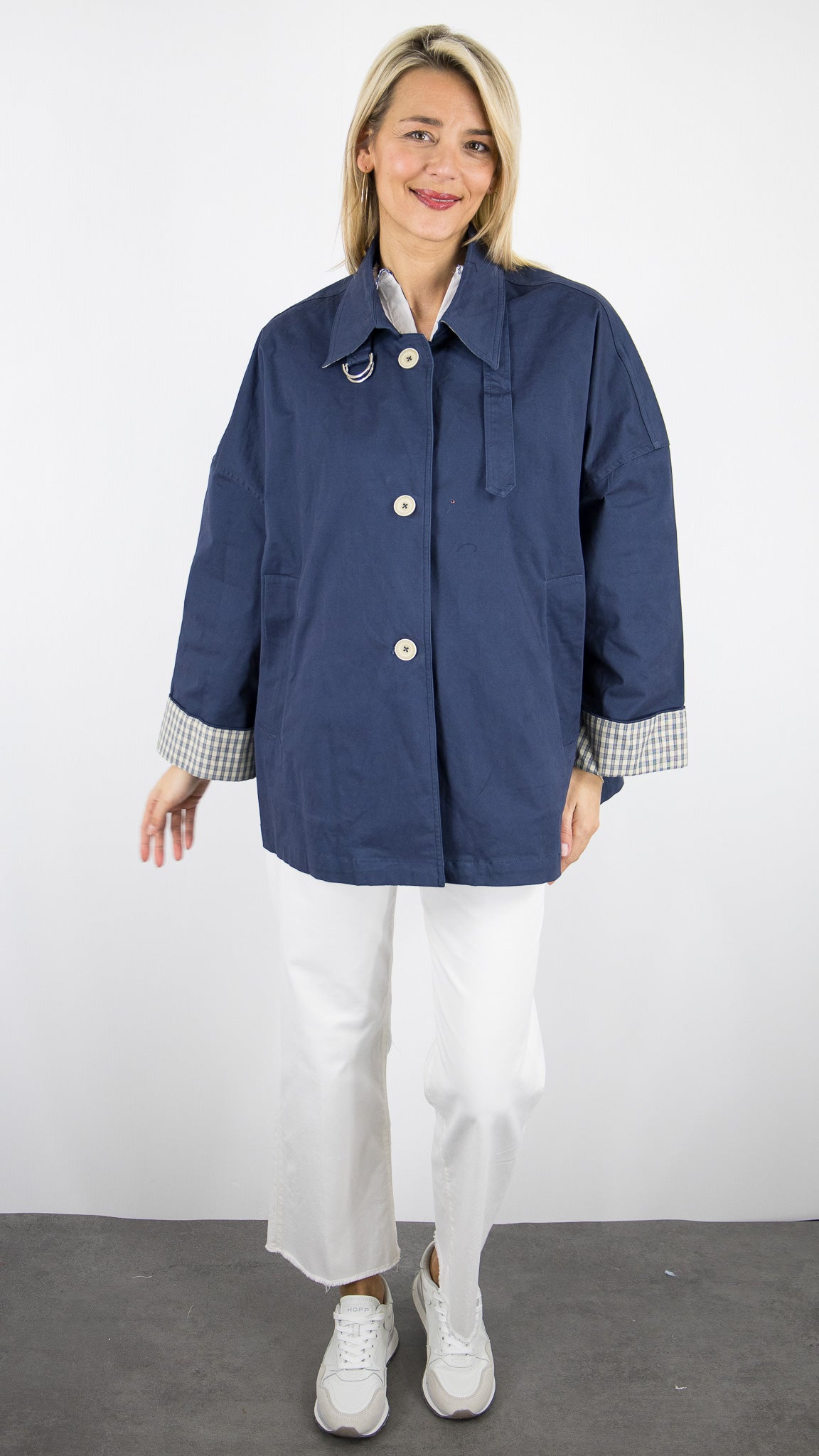 VESTE IMPER OVERSIZE STUDIO PARISIEN MD7407#COLOR_BLEU