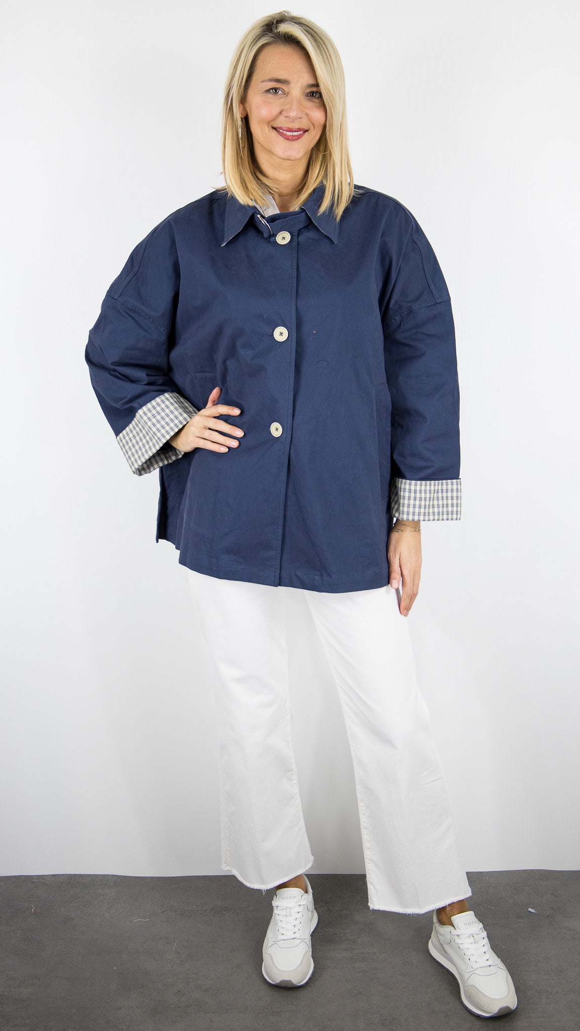 VESTE IMPER OVERSIZE STUDIO PARISIEN MD7407#COLOR_BLEU