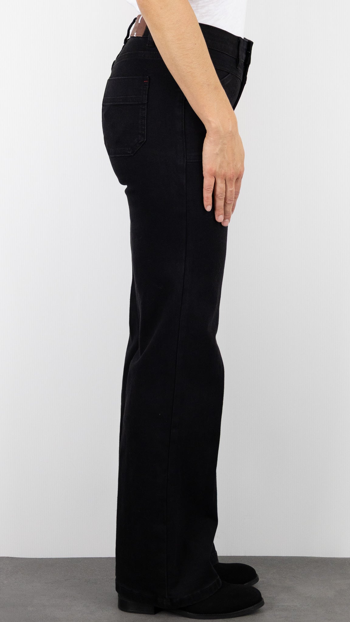 JEANS FLARE FEMME NOIR JANE BLUE MENILMONTANT SUPER STRETCH