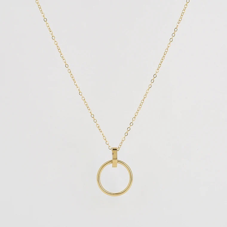 COLLIER DORE FEMME ZAG MINI PIPLETTE