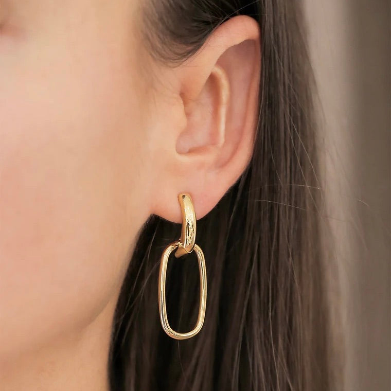 BOUCLES D'OREILLES ANNEAU DORE BOUCLES D'OREILLES ZAG MIRO 