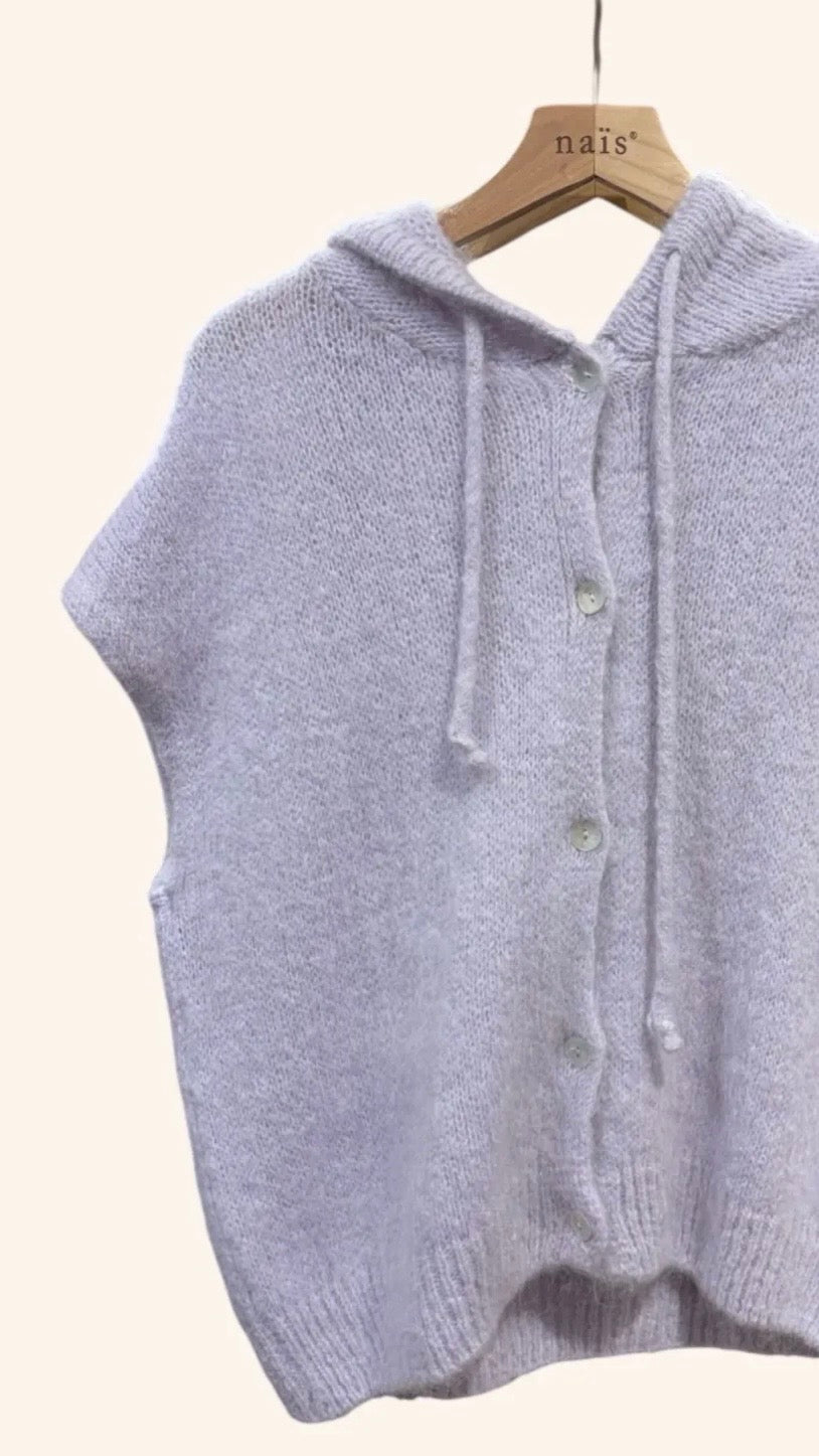 GILET SANS MANCHES A CAPUCHE POUR FEMME MN7743 NAIS#COLOR_VIOLET 