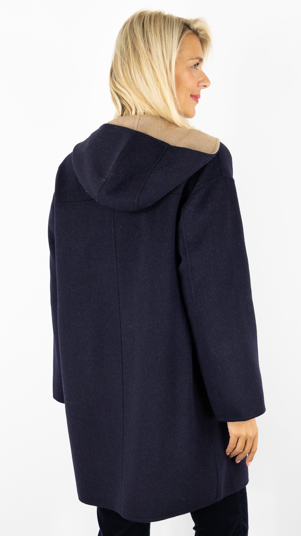 MANTEAU EN LAINE REVERSIBLE CAMEL ET MARINE POUR FEMME GERARD DAREL DCM37 C029