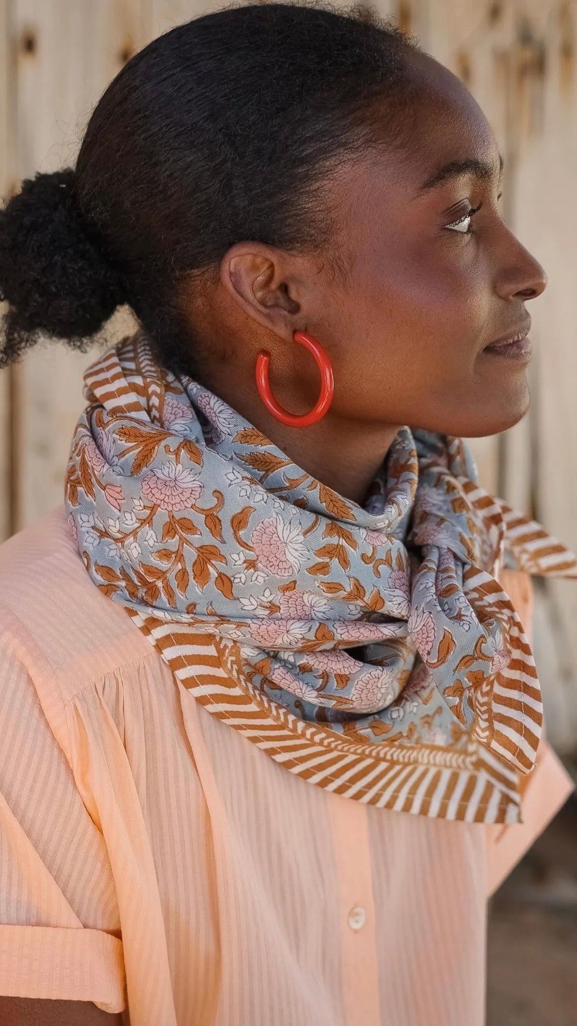 FOULARD IMPRIME CIEL 100% COTON  BELLEMME MURRAY
