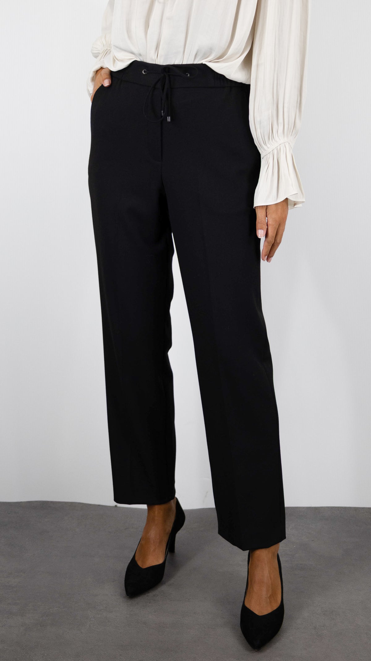 PANTALON HABILLE CEINTURE ELASTIQUE POUR FEMME NOIR GERARD DAREL MYRA