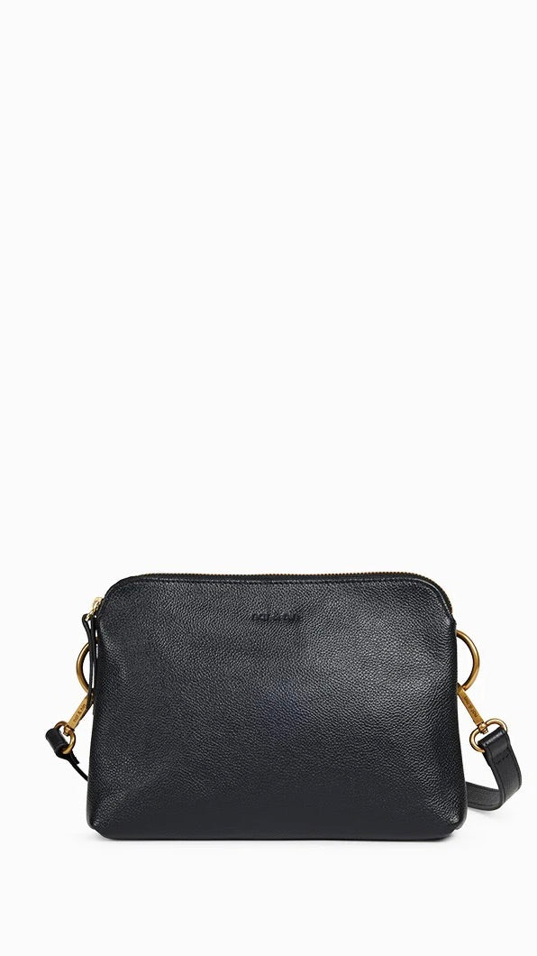 SAC BANDOULIERE DOUBLE COMPARTIMENT EN CUIR NAT&NIN NAEL#COLOR_NOIR