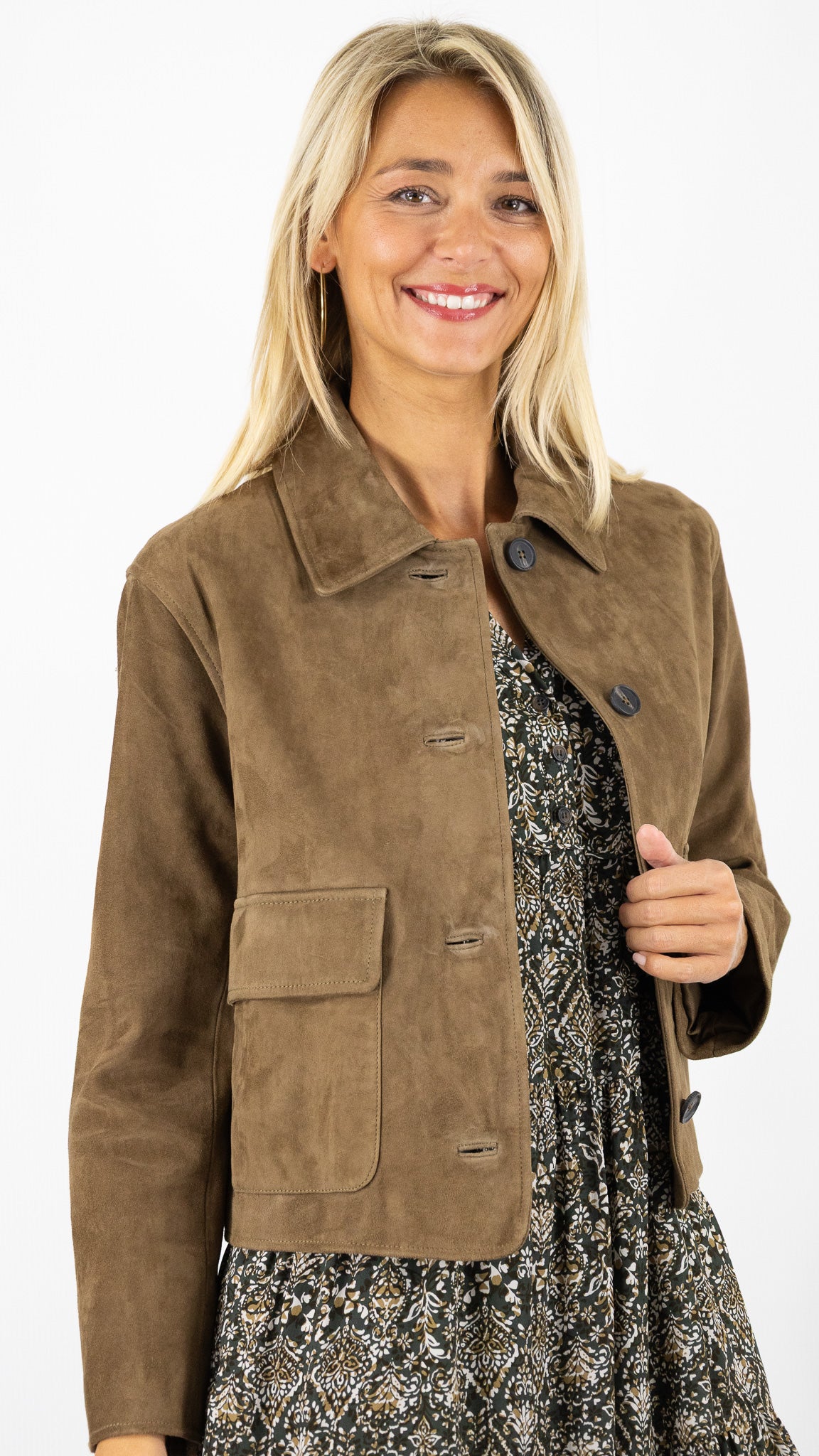 VESTE EN CHEVRE CAMEL POUR FEMME PABLO NALANI 