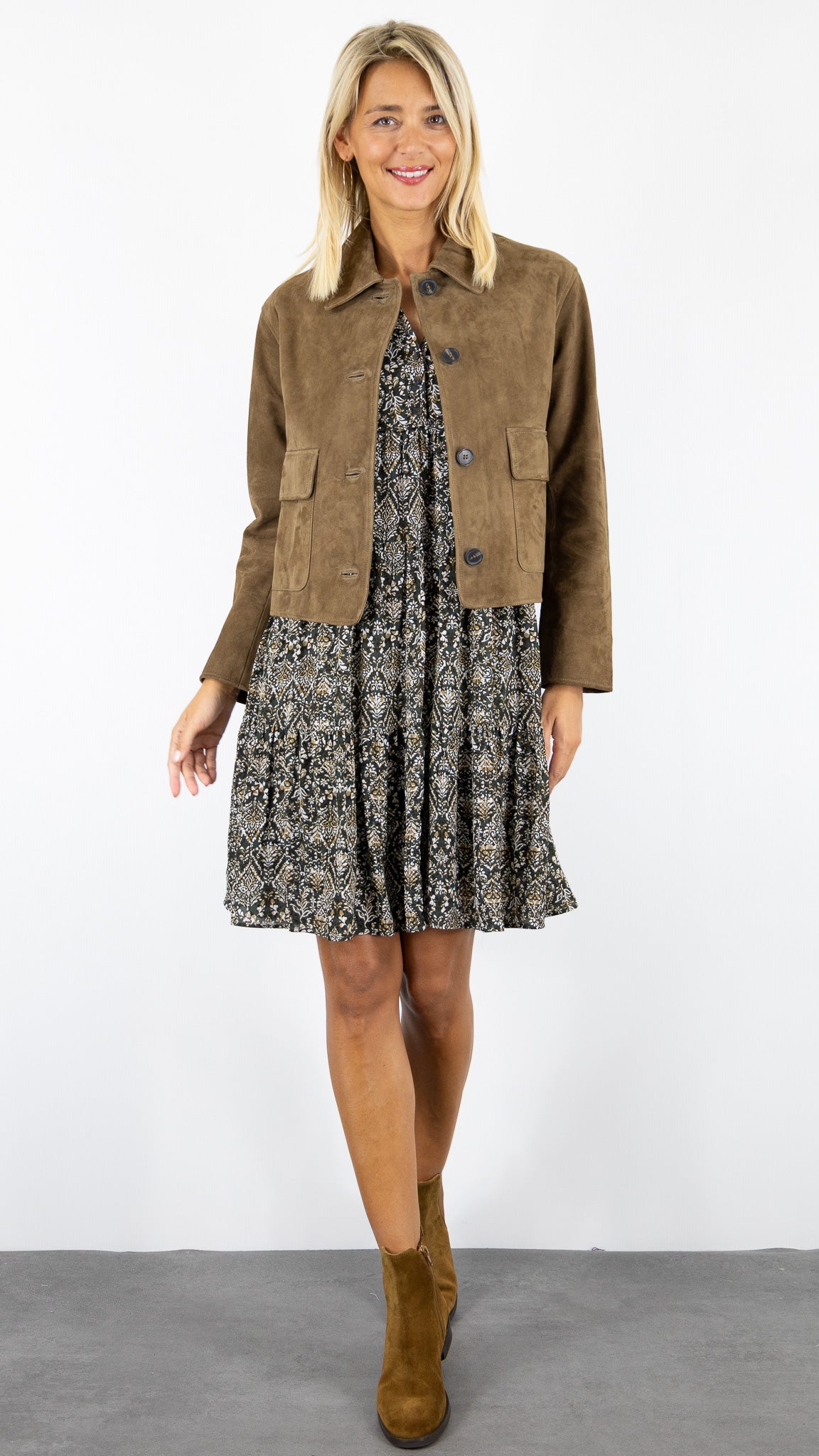 VESTE EN CHEVRE CAMEL POUR FEMME PABLO NALANI 