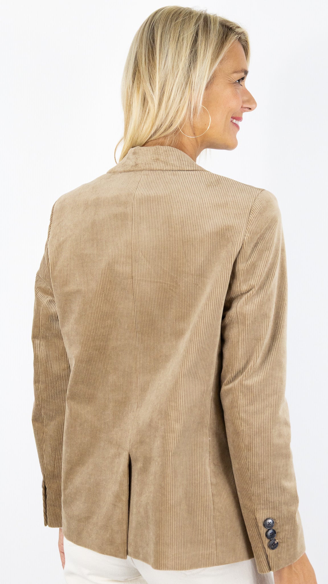 VESTE DE TAILLEUR EN VELOURS COTELE CAMEL POUR FEMME PABLO NELI