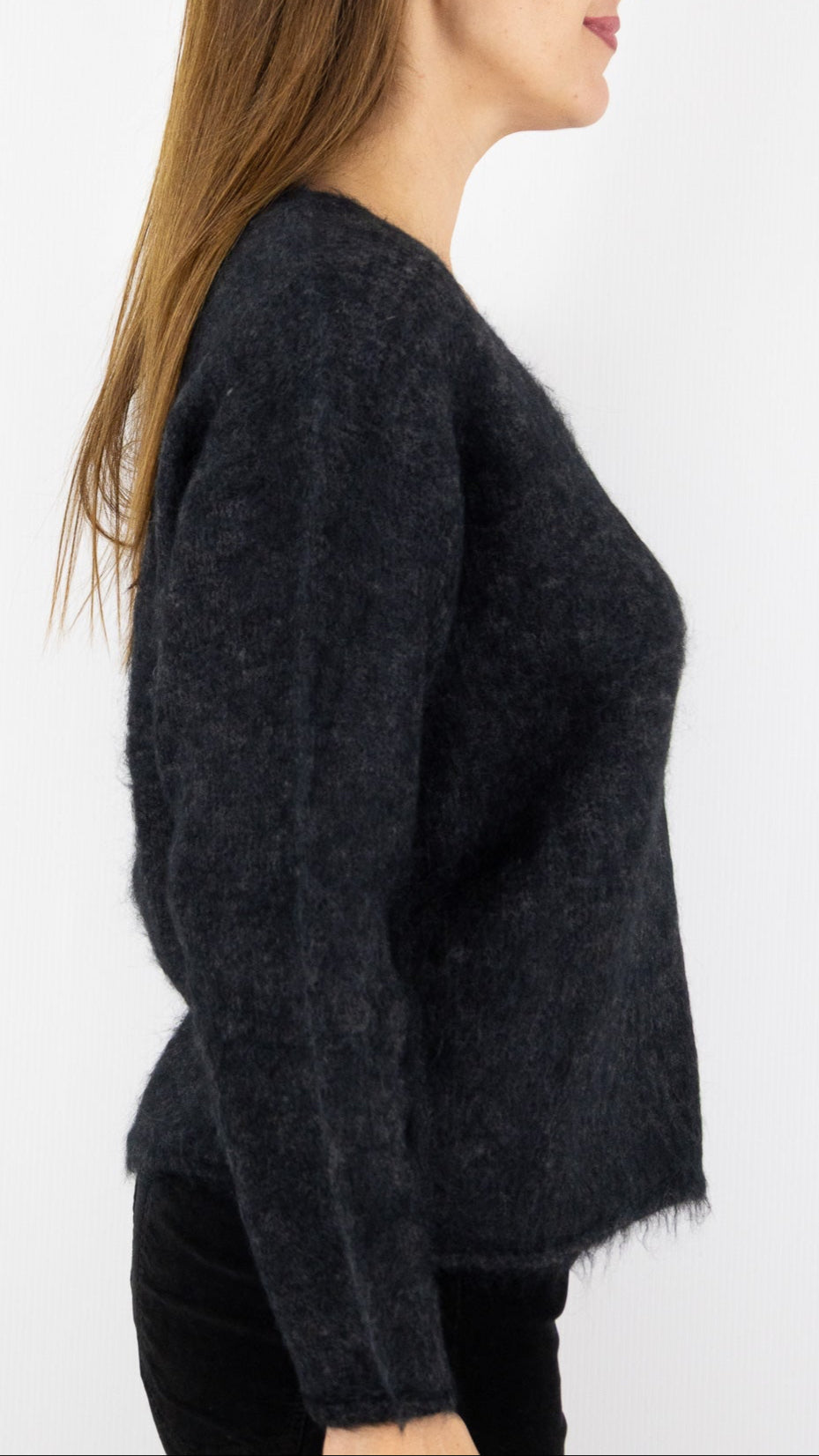 PULL COL U EN ALPAGA ANTRACITE PULL AMERICAN VINTAGE NUNY