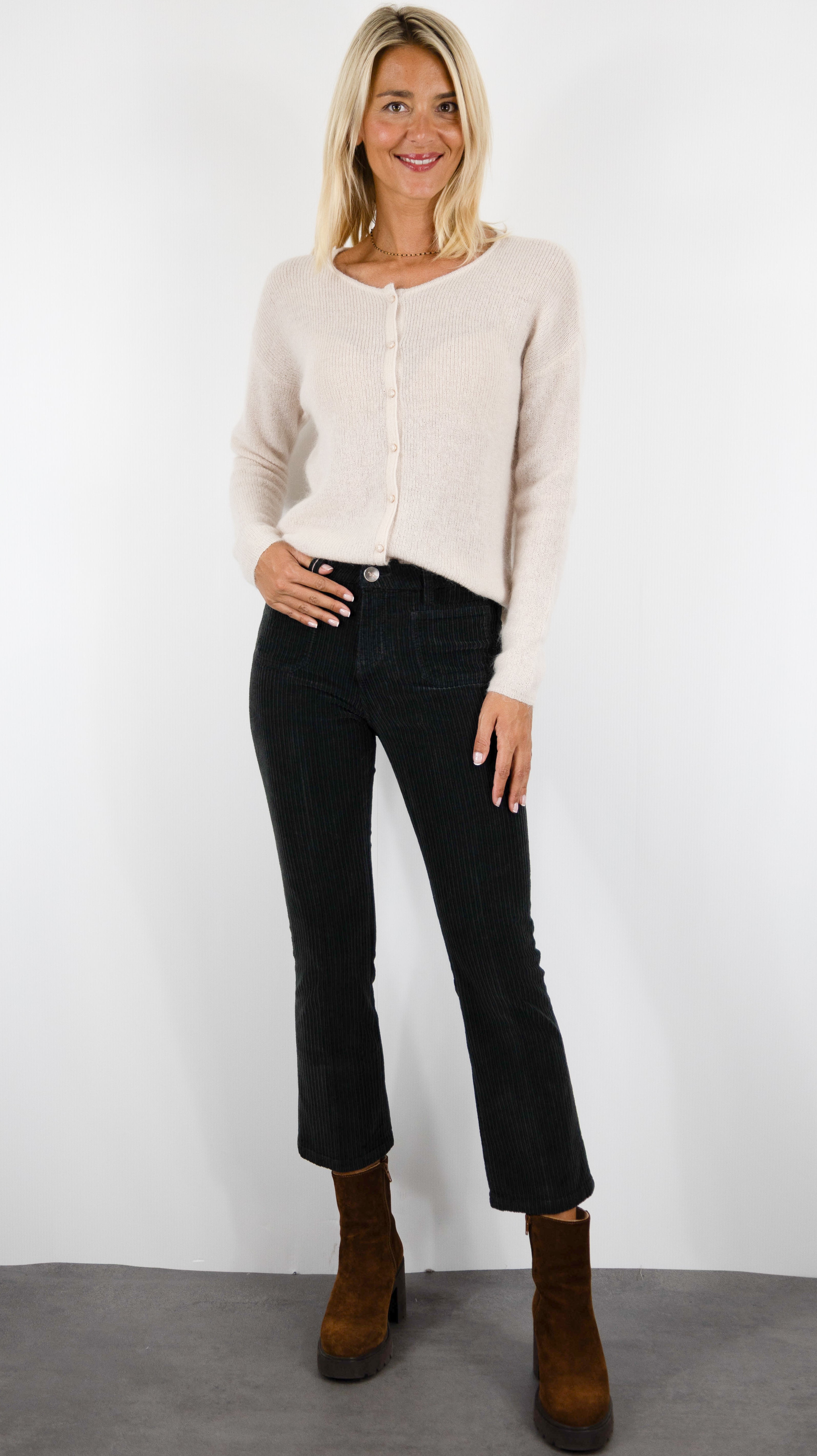 CARDIGAN EN KID MOHAIR POUR FEMME NAIS MN2026#COLOR_BEIGE