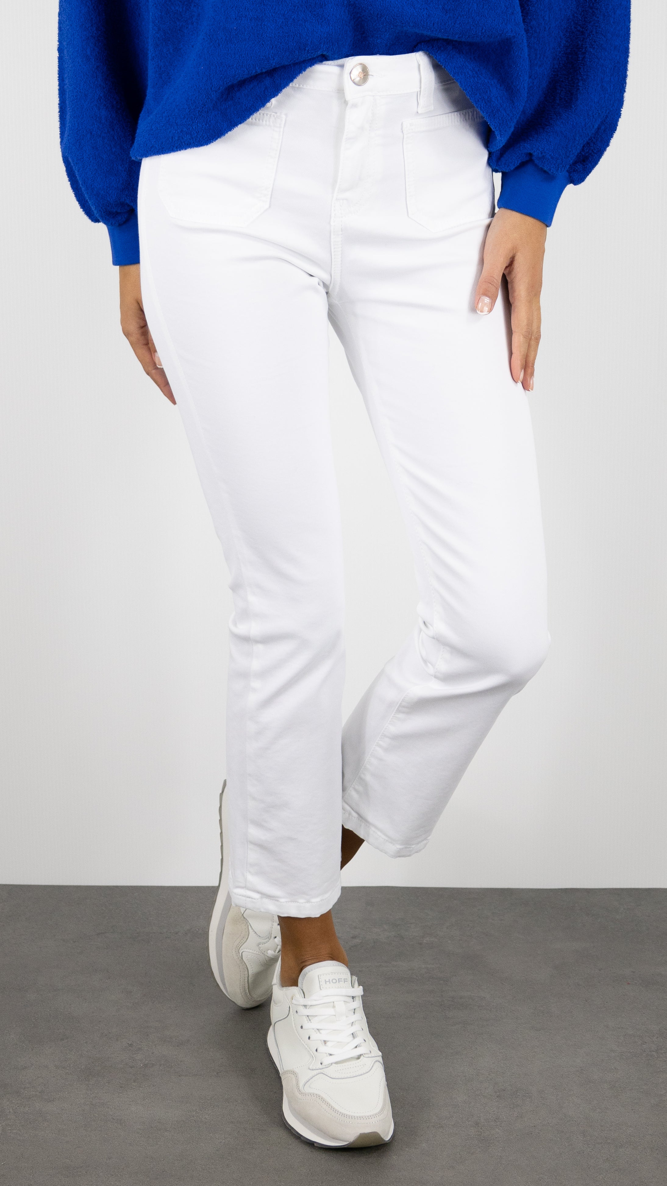 PANTALON EVASE 7/8 OLIVIA DRILL PES ISLOW#COLOR_BLANC