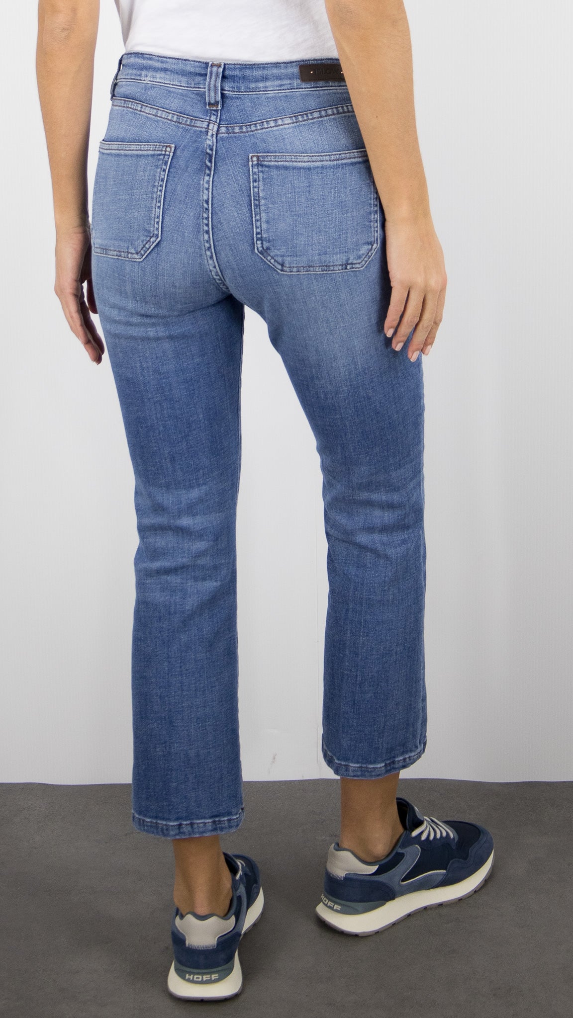 JEANS FLARE 7/8 POUR FEMME  ISLOW OLIVIA RECYCLED BLUE VINTAGE USED