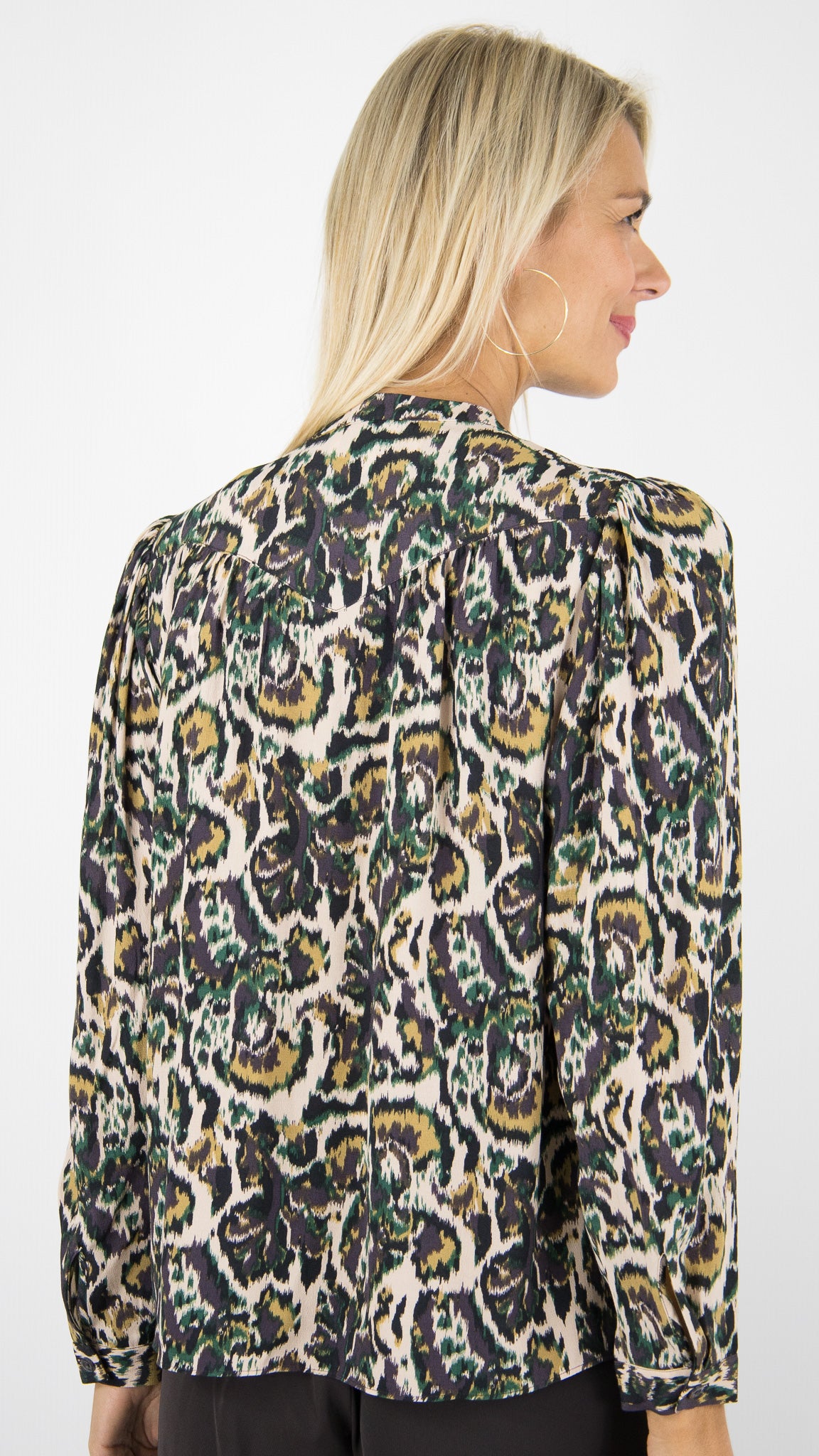 BLOUSE IMPRIME ECRU FLUIDE BA&SH ONADA