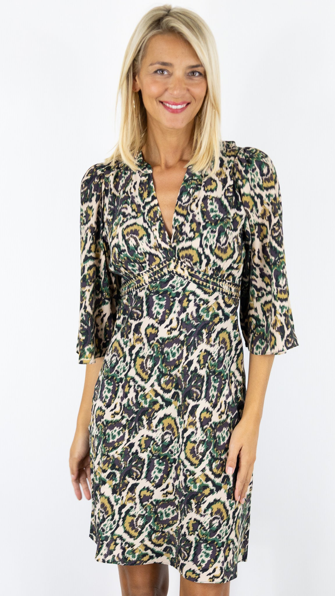 ROBE COURTE IMPRIMEE FLUIDE BA&SH ONIA