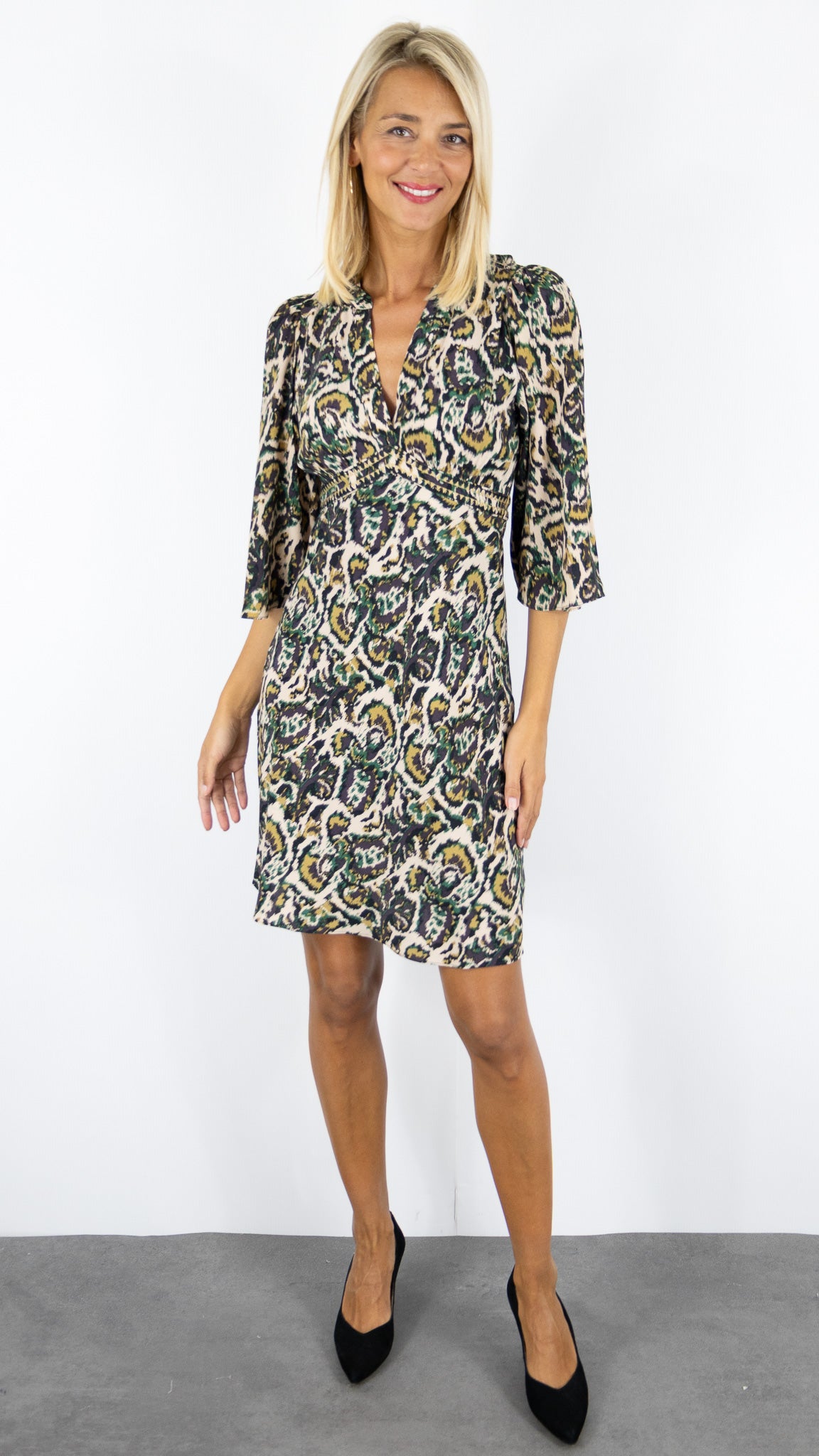 ROBE COURTE IMPRIMEE FLUIDE BA&SH ONIA
