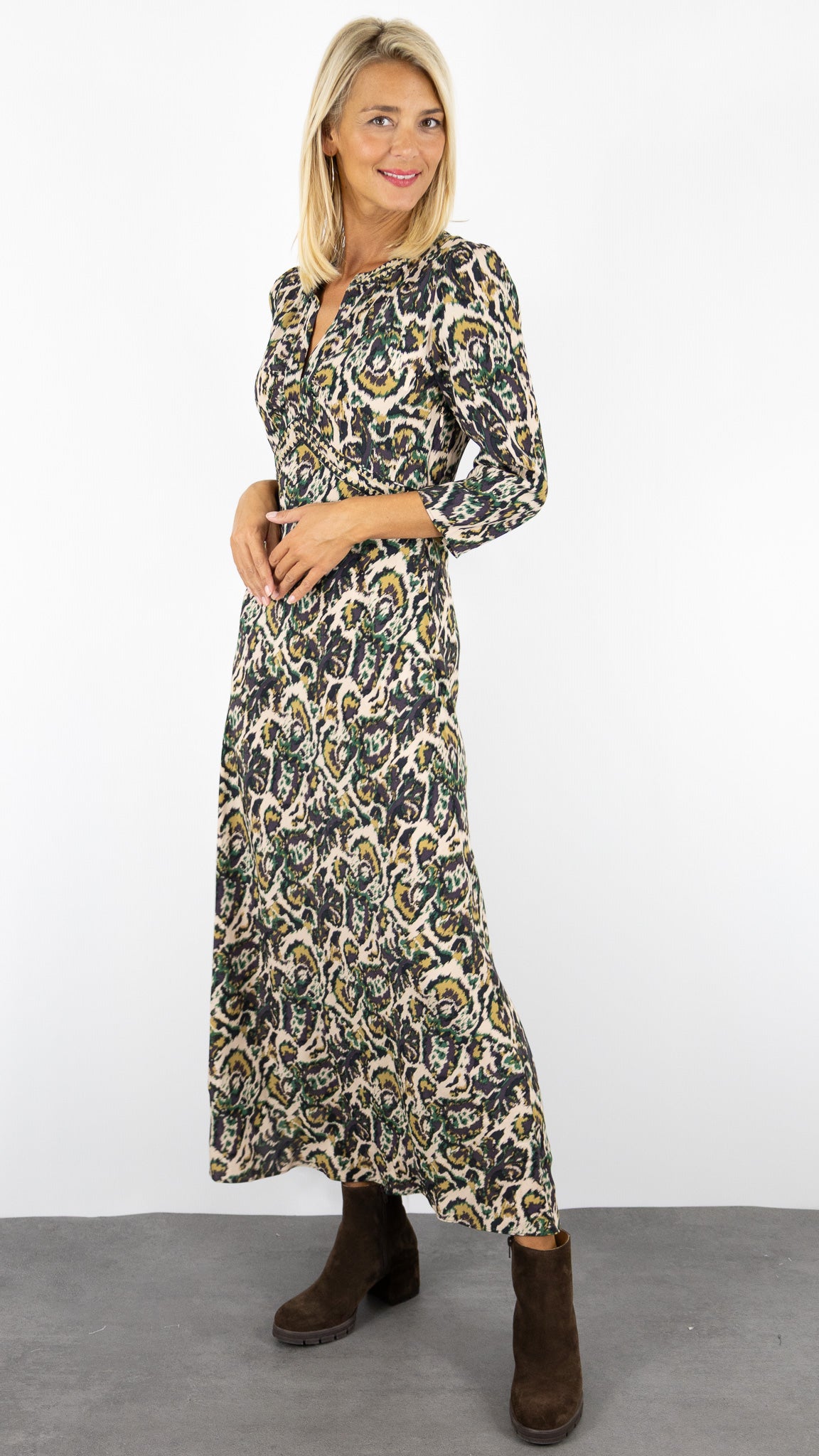 ROBE LONGUE IMPRIMEE INCAS FEMME ECRU BA&SH ONOA