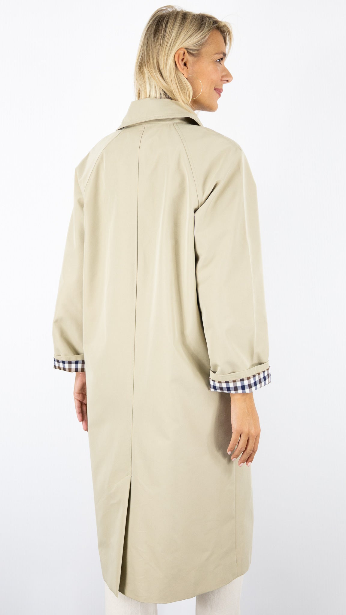 TRENCH LONG AMPLE BEIGE FEMME STUDIO PARISIEN OXFORD