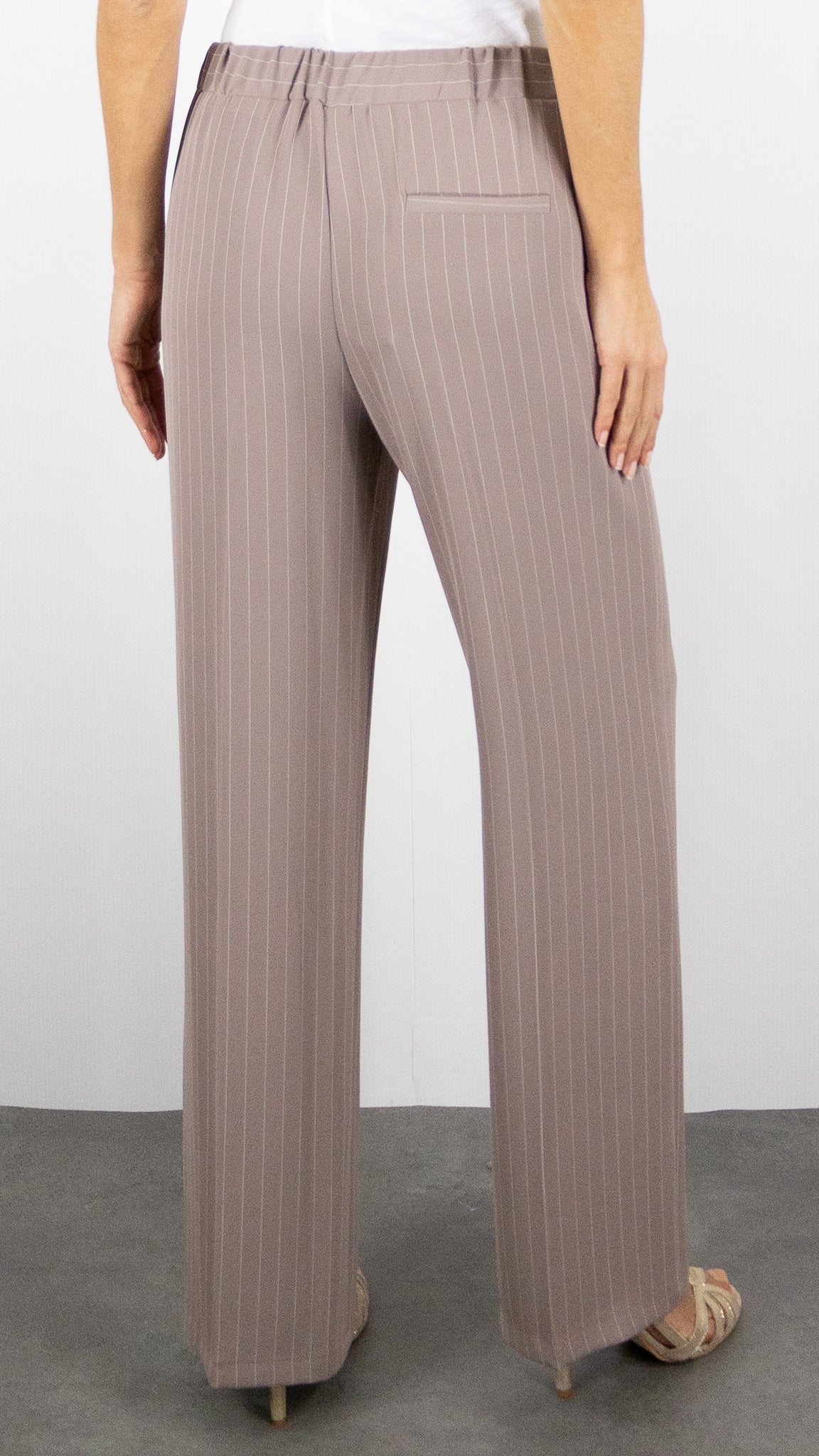 PANTALON HABILLE RAYE DOS ELASTIQUE IMPERIAL FANGO BEIGE#COLOR_1810/FANGO BEIGE ROSE