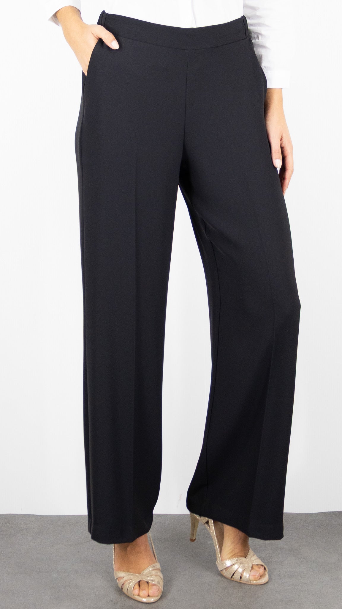 PANTALON COUPE LARGE ET FLUIDE NOIR P4L0KHX IMPERIAL#color_NERO/NOIR