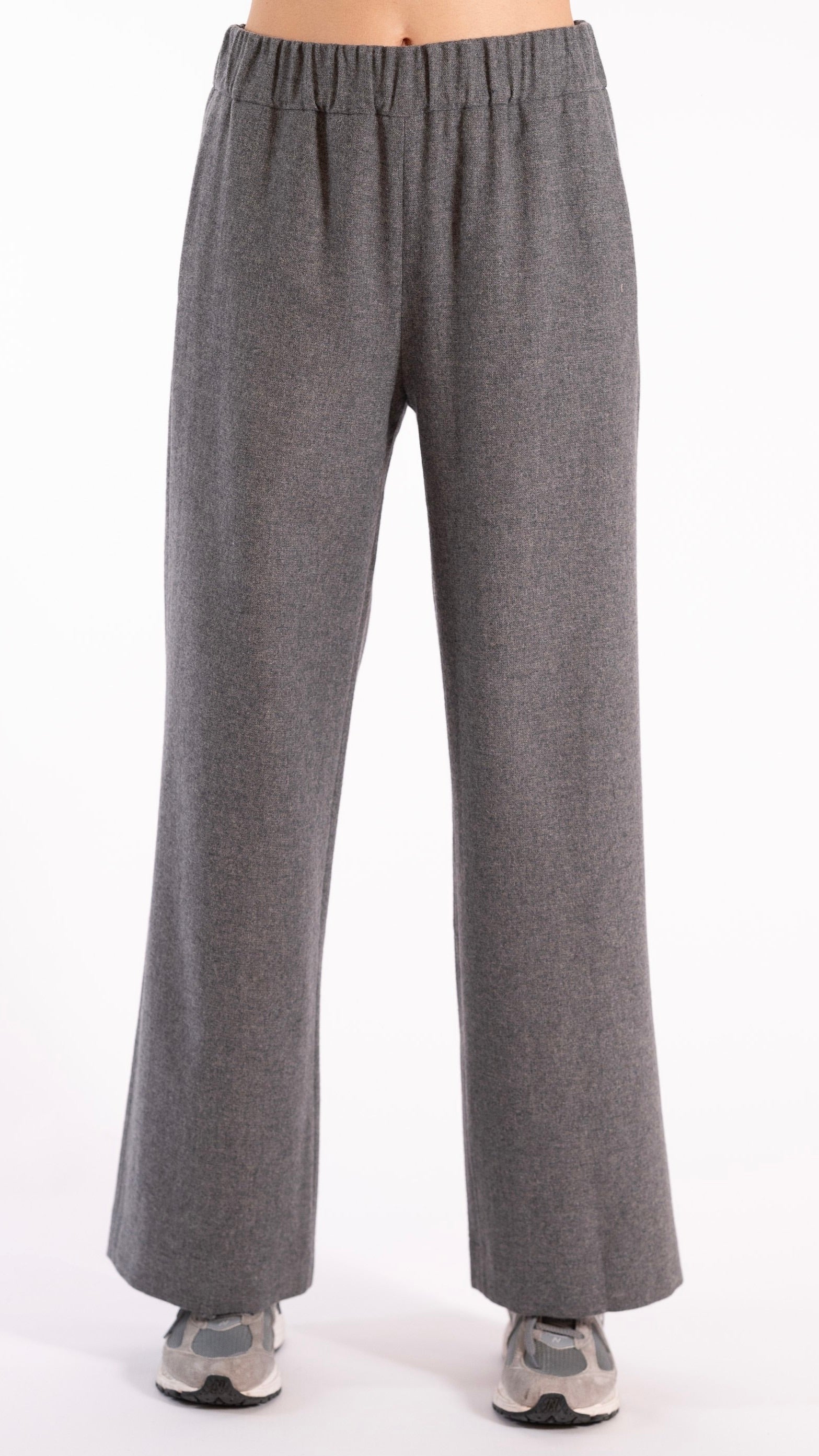 PANTALON DROIT EN FLANELLE JEFF RITZ#COLOR_95/MID GREY
