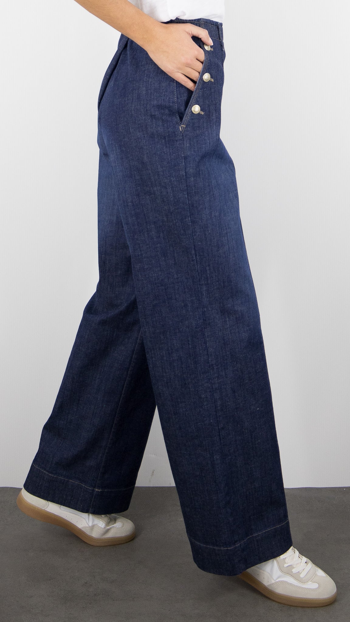 JEANS PONT TAILLE ELASTIQUE POUR FEMME DENIM FONCE BIANCA PARIGI 70006