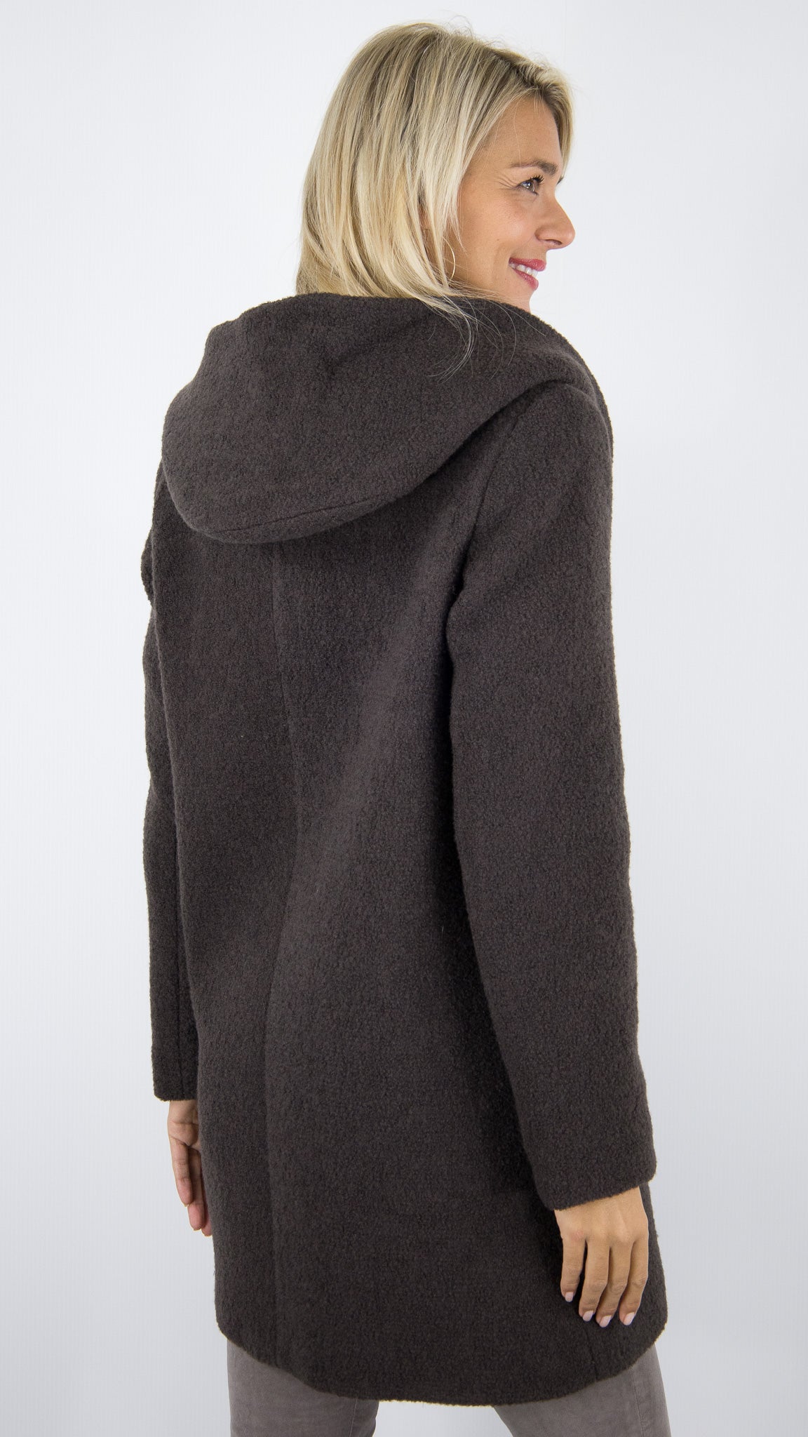 MANTEAU A CAPUCHE EN LAINE TRENCH AND COAT RICOUX2 TT AWLE#COLOR_AWLE48/CHOCO