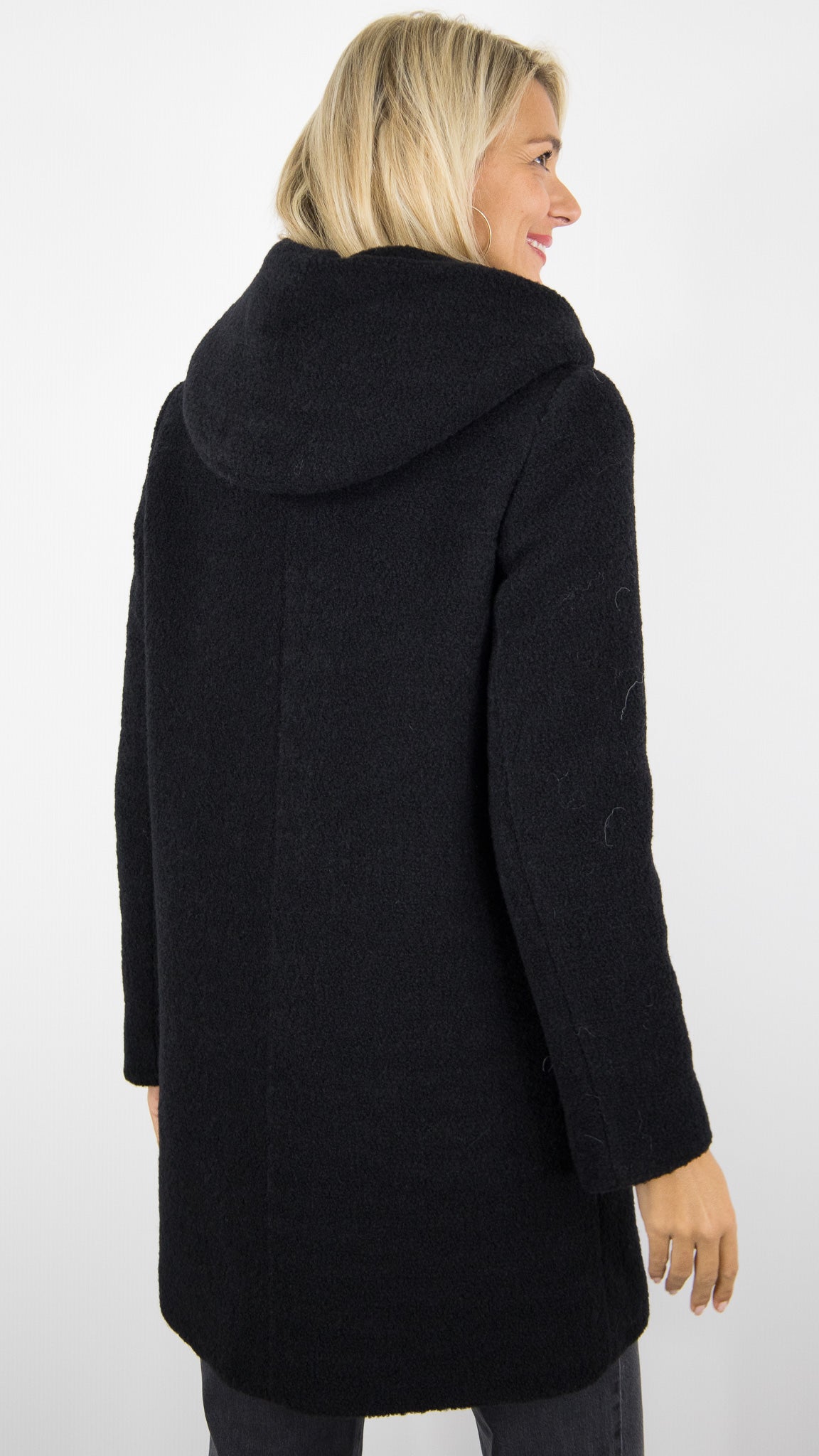 MANTEAU A CAPUCHE EN LAINE TRENCH AND COAT RICOUX2 TT AWLE#COLOR_AWLE401/NOIR
