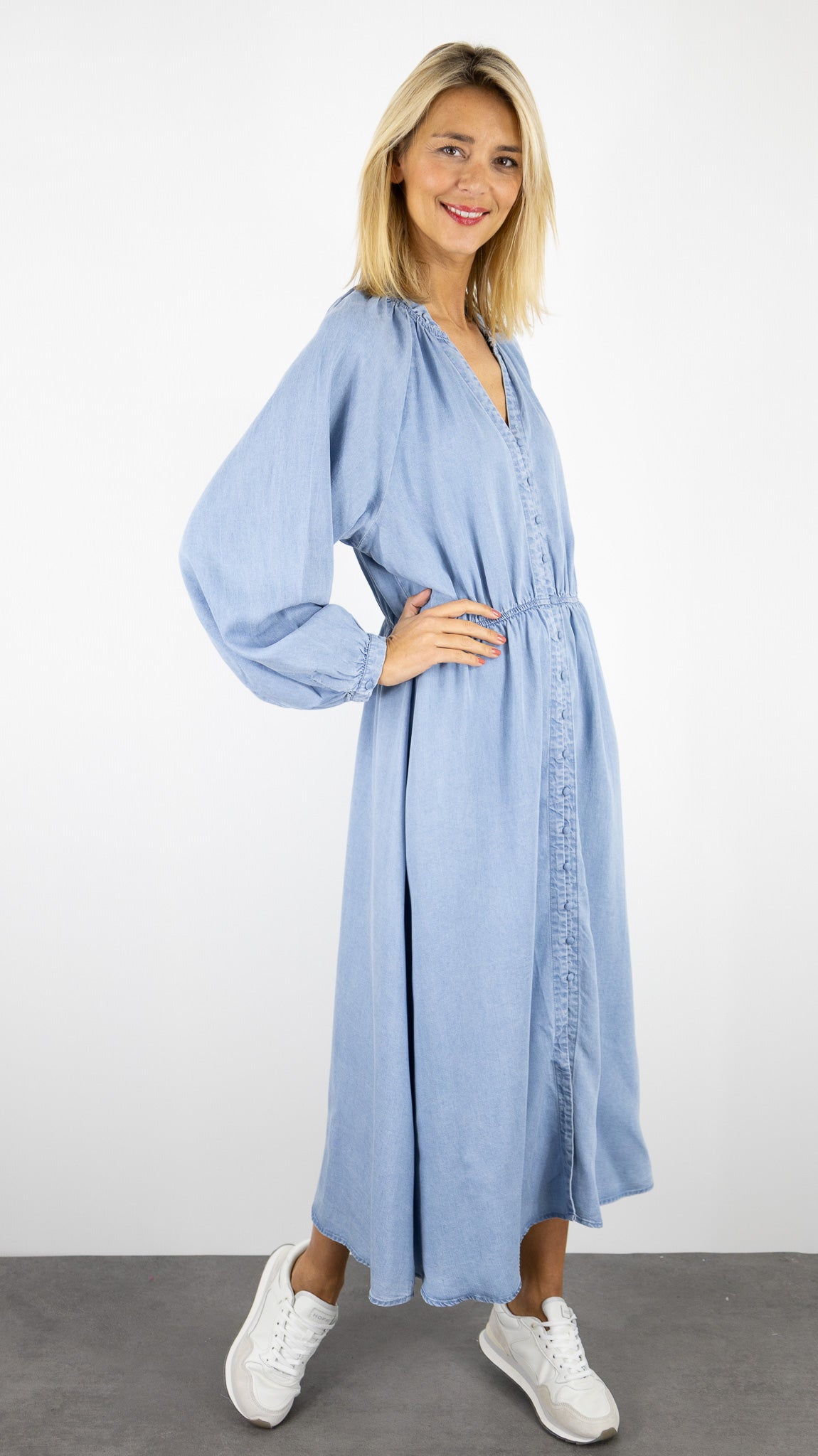 ROBE MIDI EN DENIM LA PETITE ETOILE ROSITA 