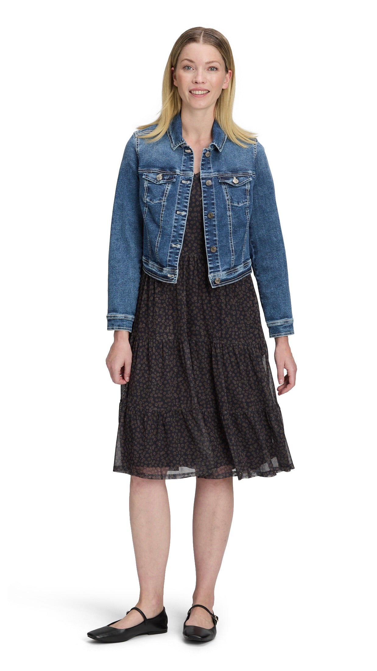 BLOUSON VESTE COURTE EN JEANS FEMME ROBE LEGERE 0253/4093