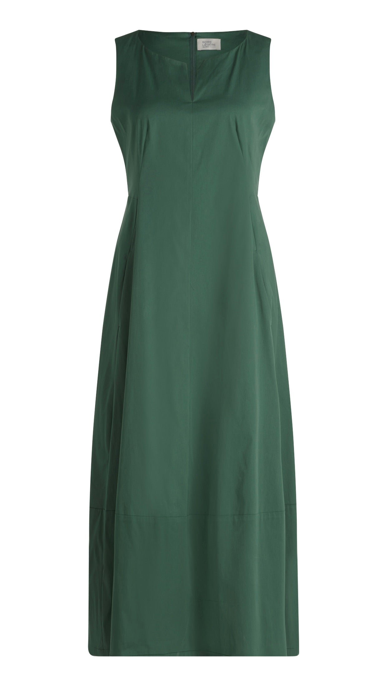ROBE EVASEE SANS MANCHES EN COTON ROBE LEGERE 0261/4845#COLOR_5592/BRIGHT VERT