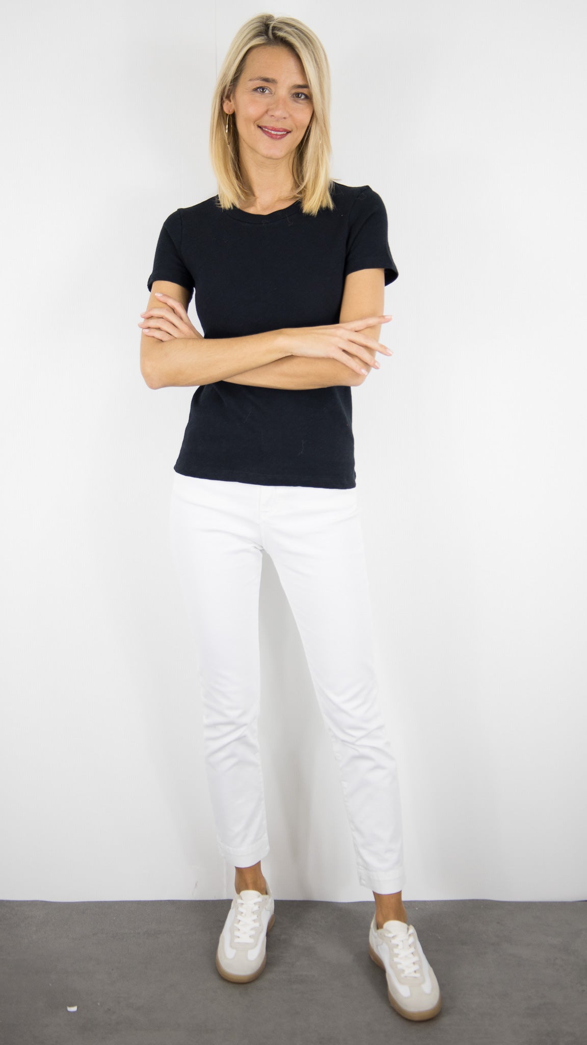 TEE-SHIRT EN COTON MANCHES COURTES SONOMA SON28GE26 AMERICAN VINTAGE SONOMA#COLOR_NOIR