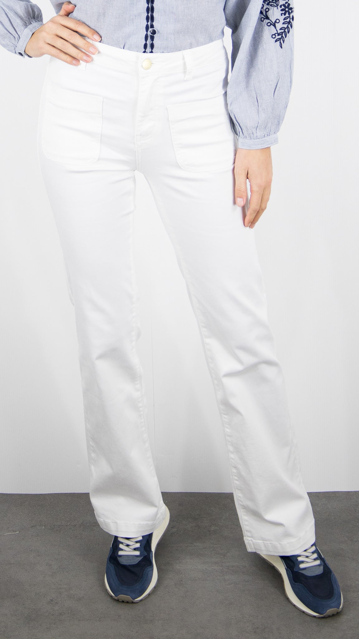 JEANS FLARE POUR FEMME LA PETITE ETOILE SONNY#COLOR_11/ECRU