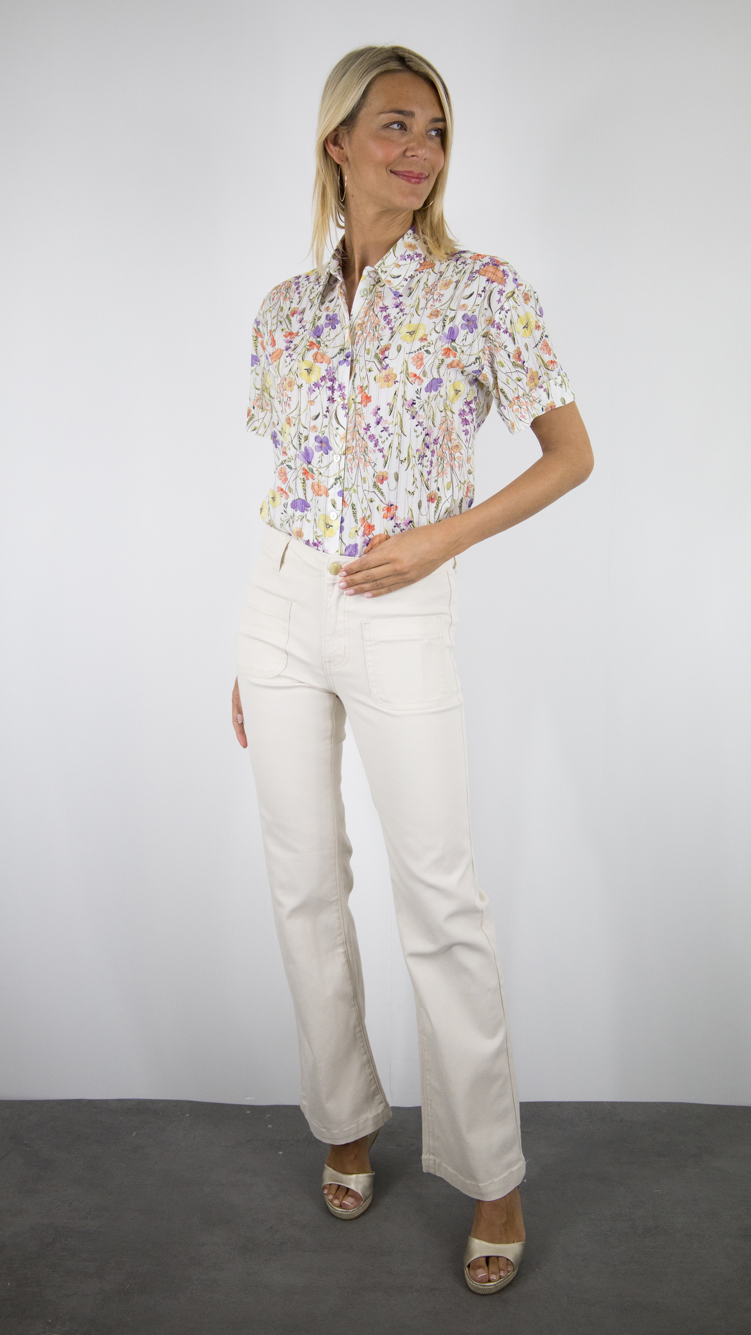JEANS FLARE POUR FEMME LA PETITE ETOILE SONNY#COLOR_13/BEIGE
