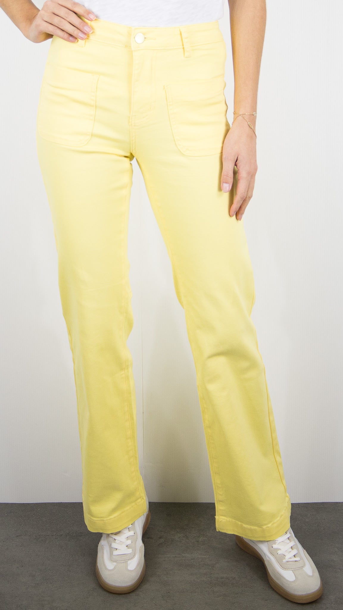 JEANS FLARE POUR FEMME LA PETITE ETOILE SONNY#COLOR_60/JAUNE
