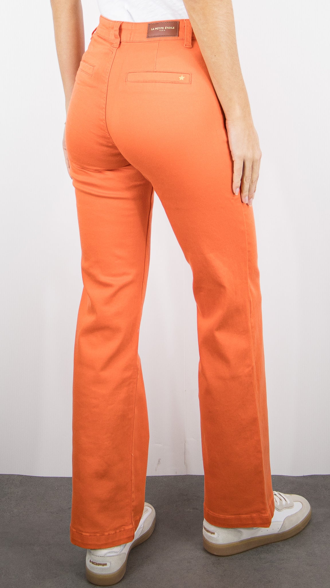 JEANS FLARE POUR FEMME LA PETITE ETOILE SONNY#COLOR_64/ORANGE
