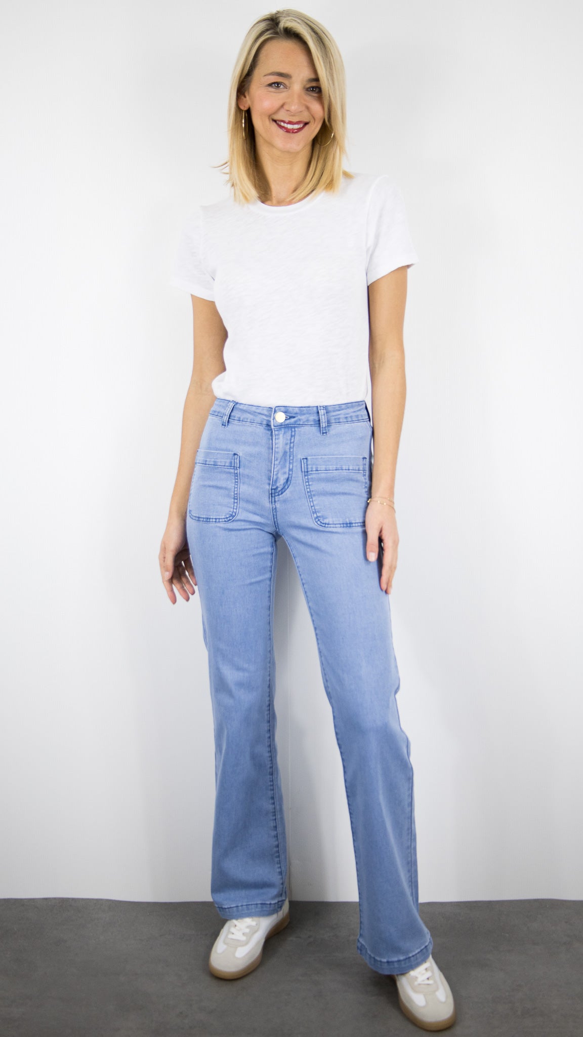 JEANS FLARE POUR FEMME LA PETITE ETOILE SONNY#COLOR_87/STONE CLAIR