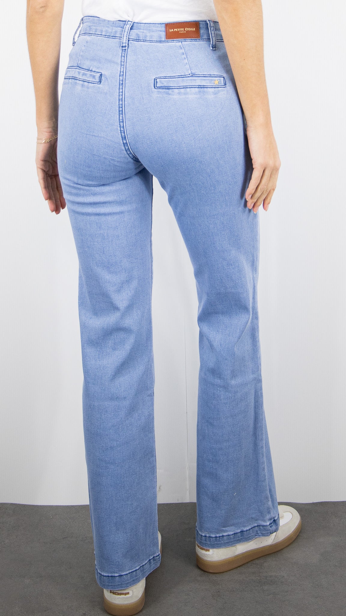JEANS FLARE POUR FEMME LA PETITE ETOILE SONNY#COLOR_87/STONE CLAIR
