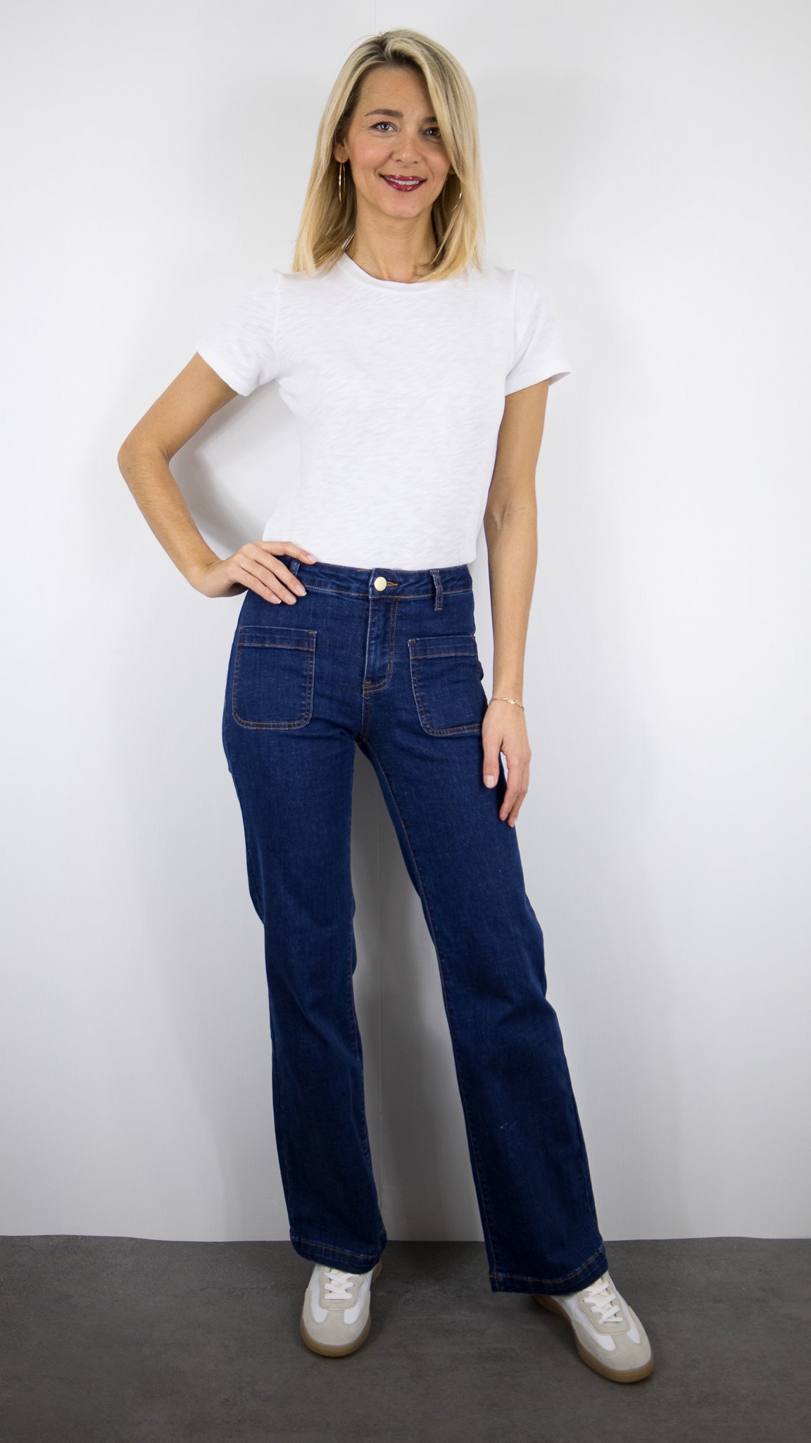 JEANS FLARE POUR FEMME LA PETITE ETOILE SONNY#COLOR_94/WASH