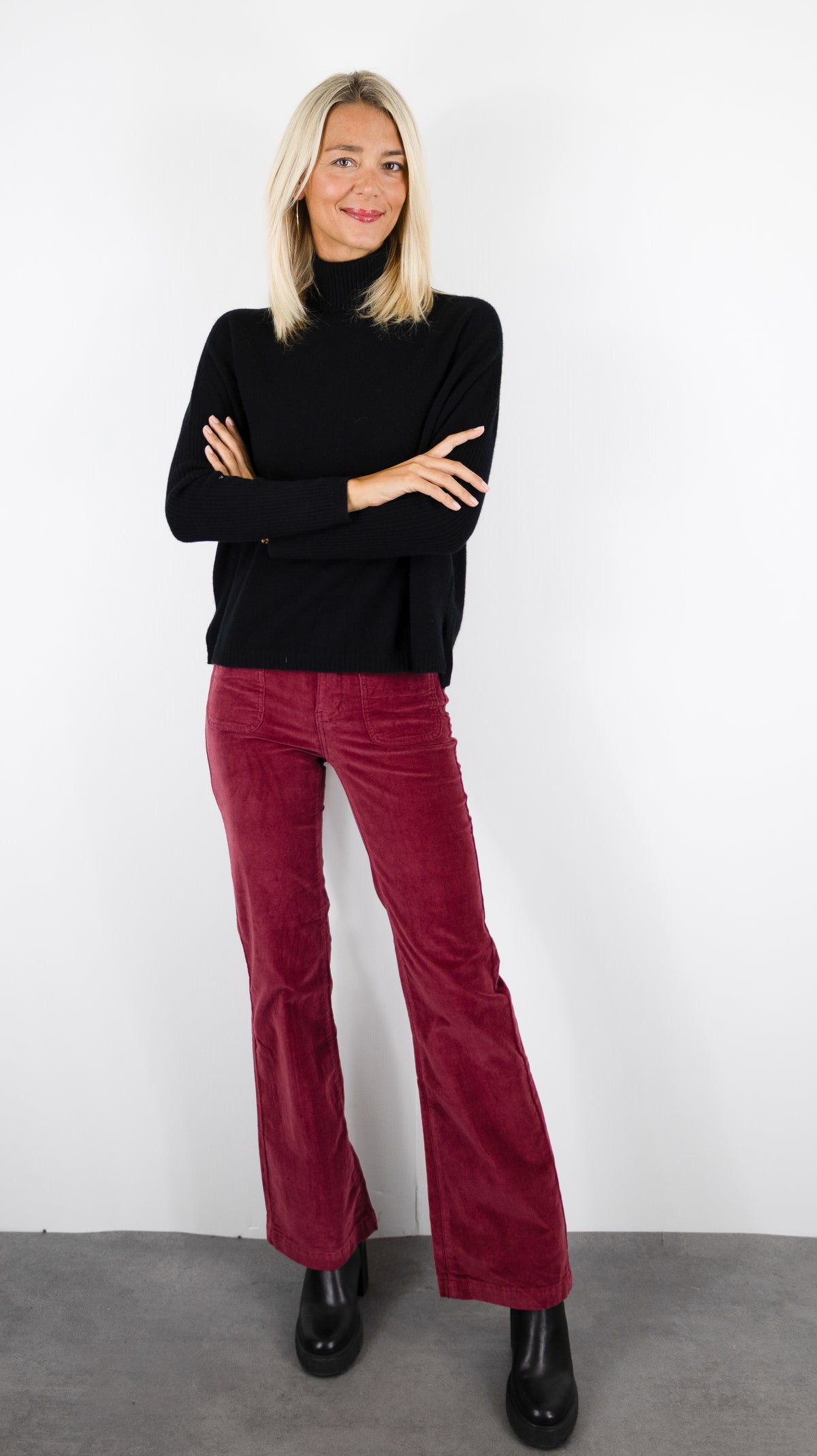 PULL COL ROULE EN CACHEMIRE ESTHEME HJQ270C#COLOR_6148/NOIR
