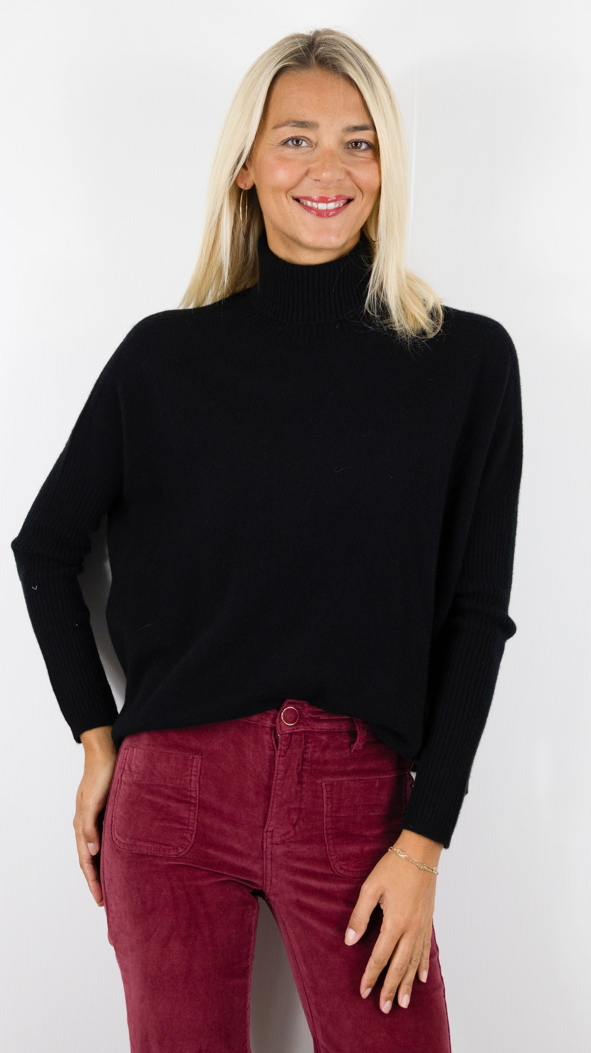 PULL COL ROULE EN CACHEMIRE ESTHEME HJQ270C#COLOR_6148/NOIR